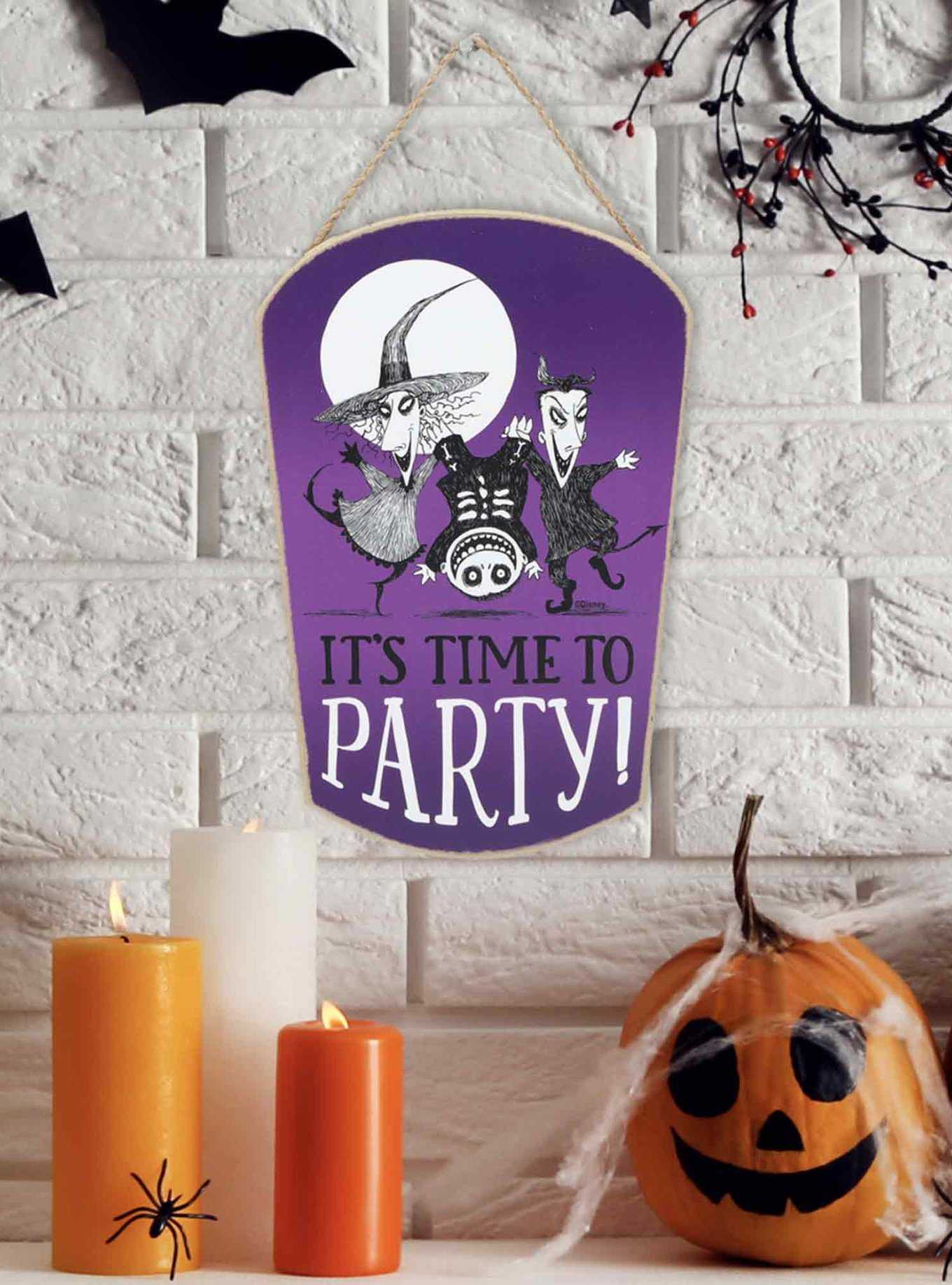 The Nightmare Before Christmas Party Lock, Shock, and Barrel Hanging Wood Wall Decor, , hi-res