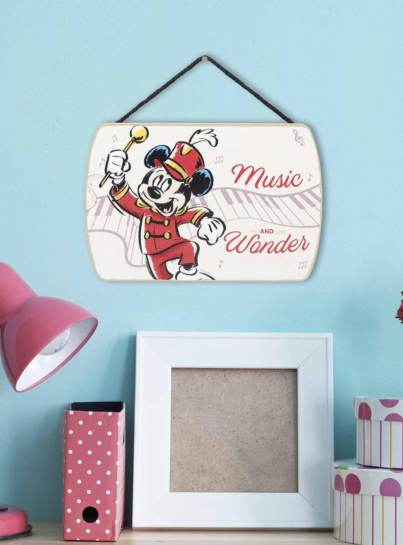 Disney Mickey Mouse Marching Music & Wonder Hanging Wood Wall Decor, , alternate