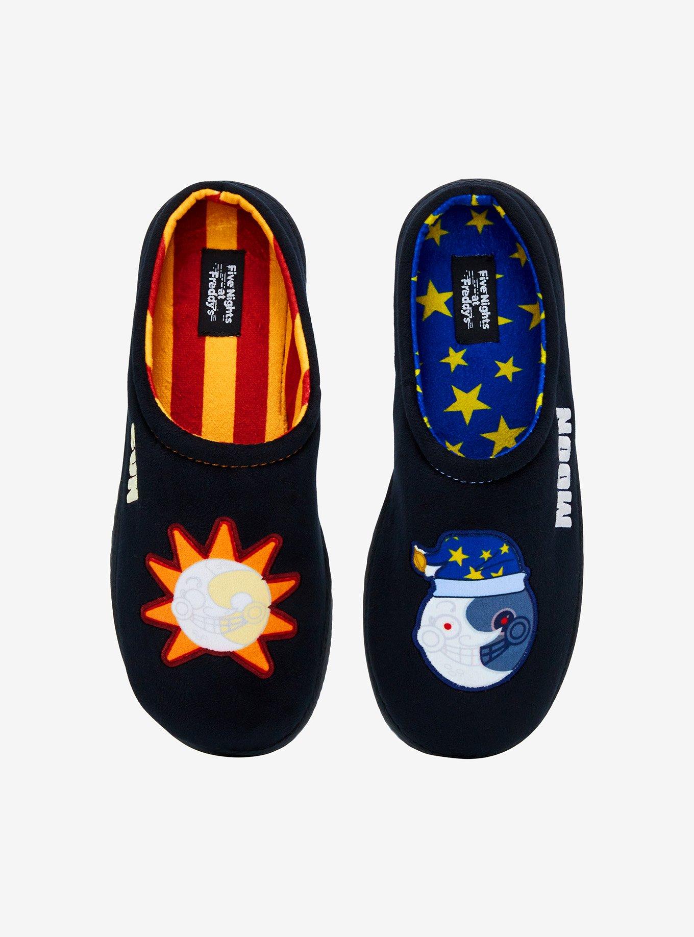 Five Nights At Freddy's Sun & Moon Mismatch Slippers Hot Topic Exclusive, , hi-res