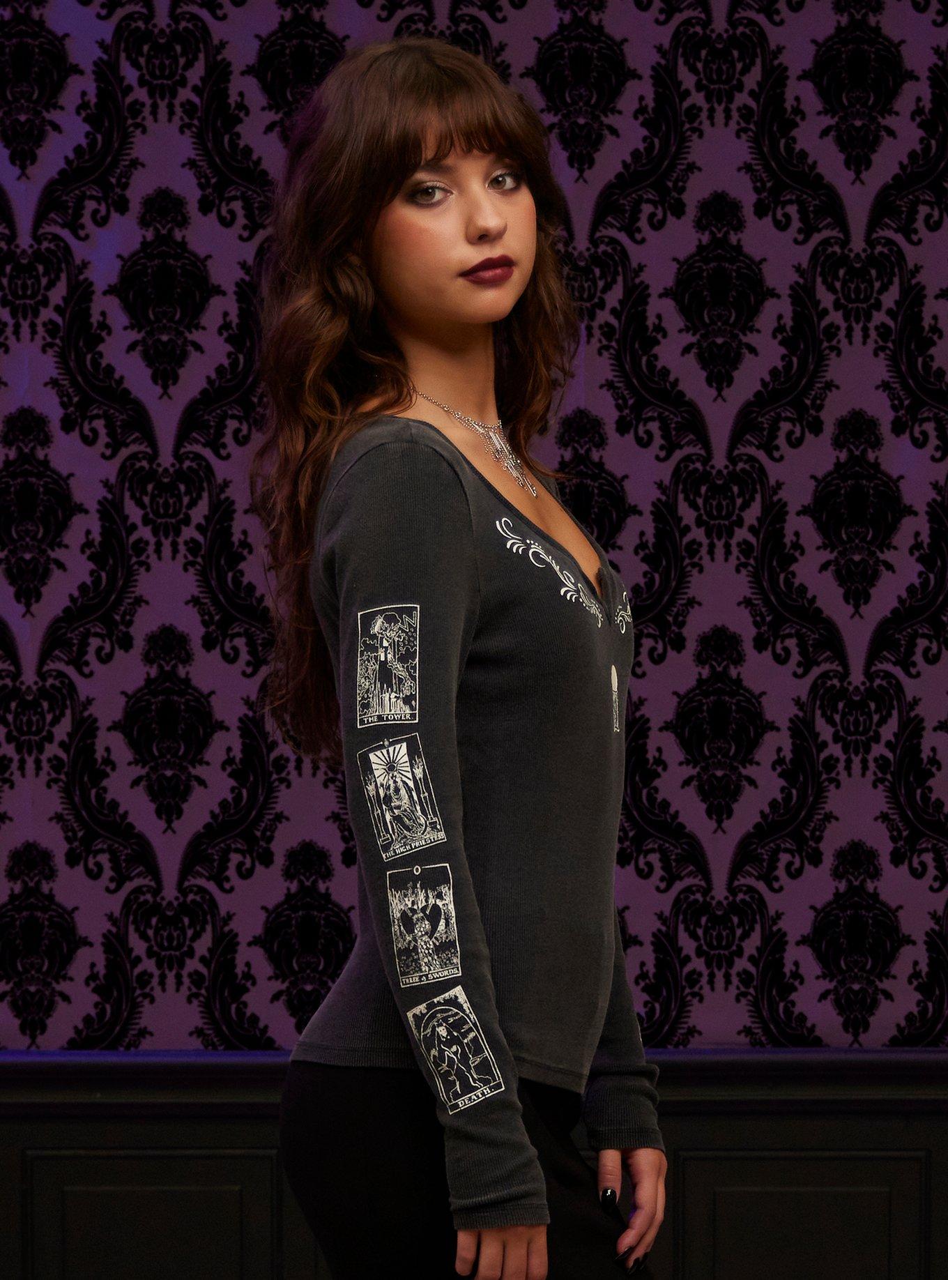 Her Universe Marvel Agatha All Along Tarot Card Girls Long-Sleeve Top, , alternate