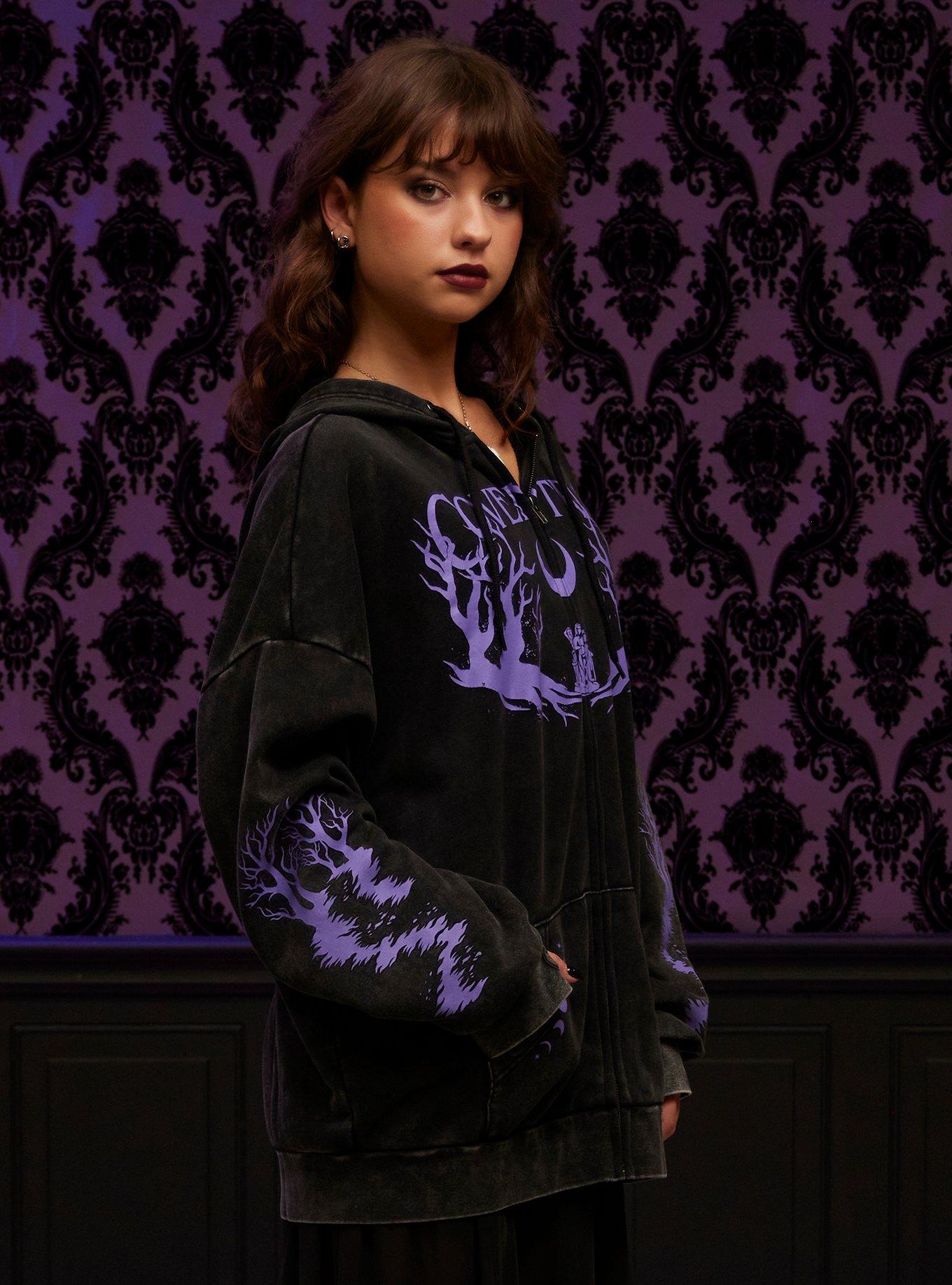 Her Universe Marvel Agatha All Along Coven True Girls Oversized Hoodie, PURPLE, alternate