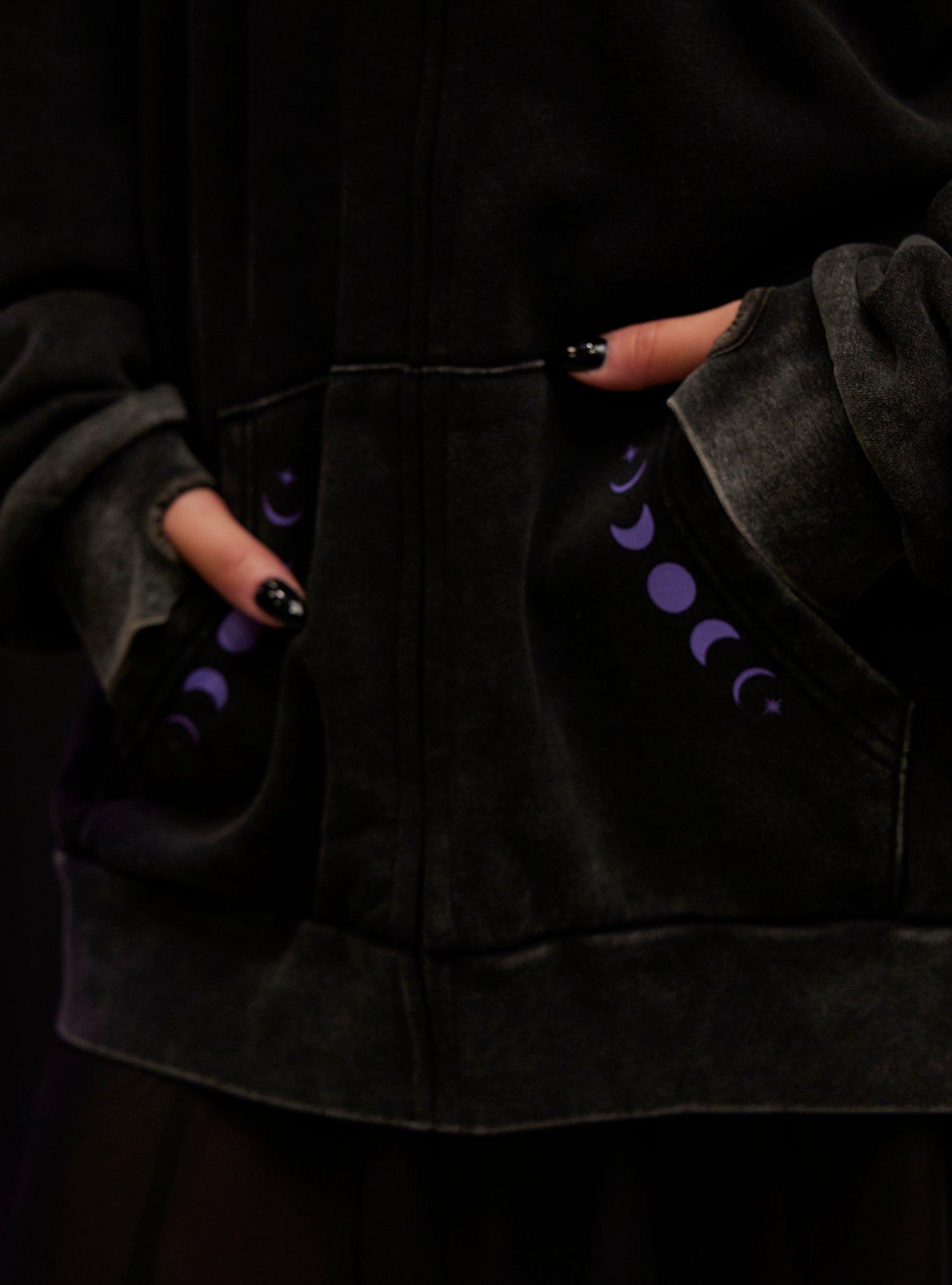 Her Universe Marvel Agatha All Along Coven True Girls Oversized Hoodie, PURPLE, alternate