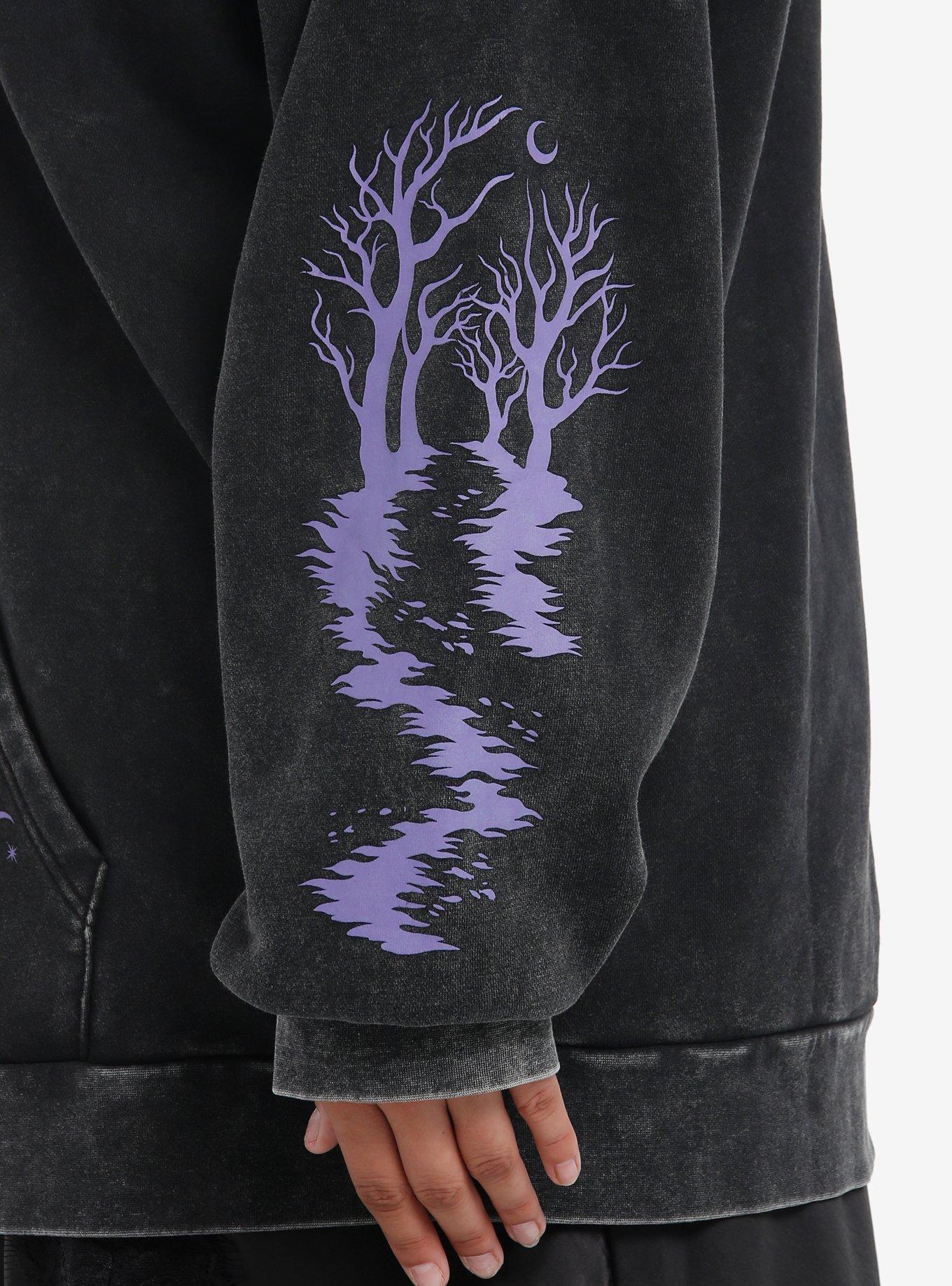 Her Universe Marvel Agatha All Along Coven True Girls Oversized Hoodie Plus Size, PURPLE, alternate