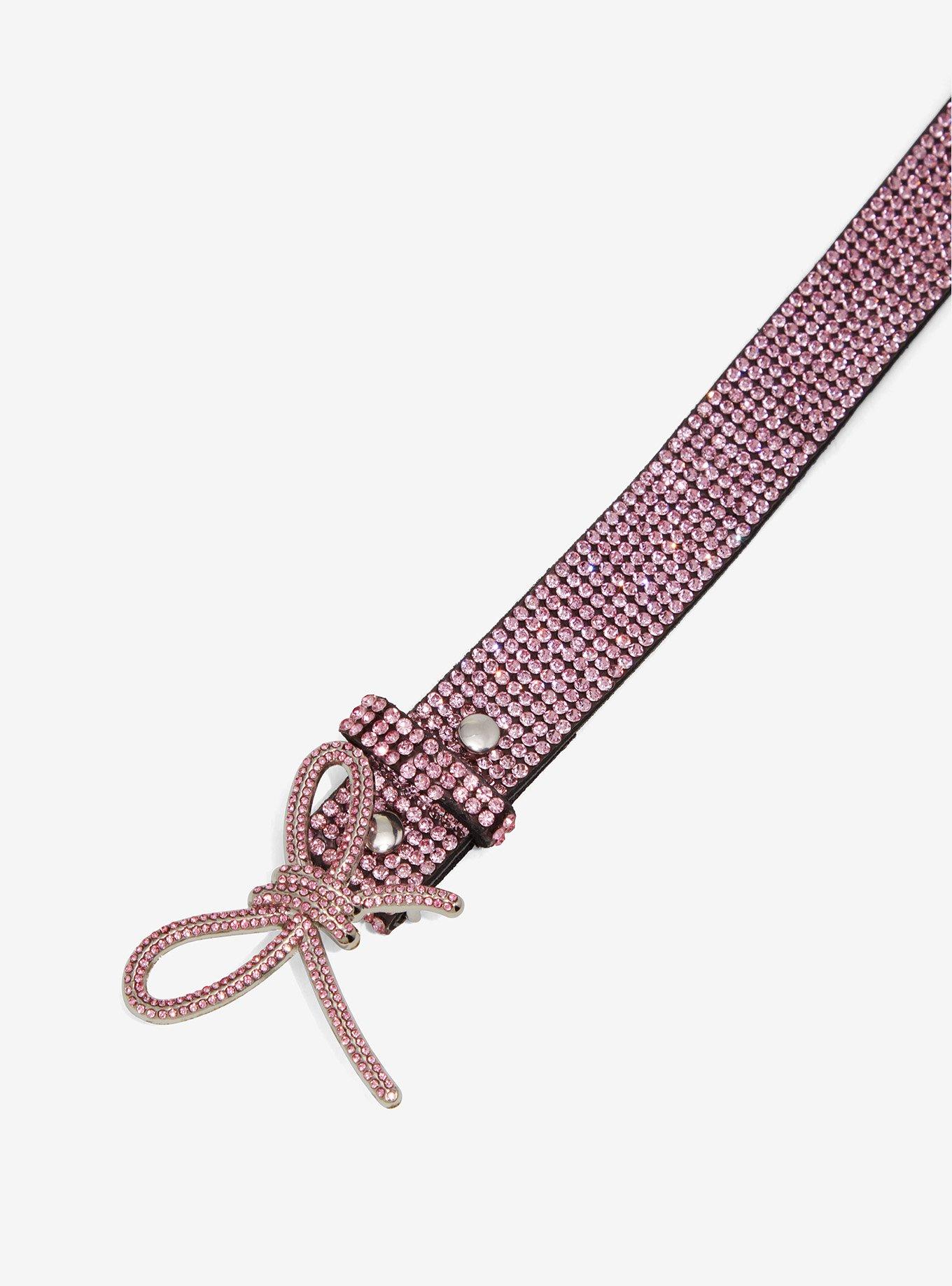 Pink Bow Bling Belt, , hi-res