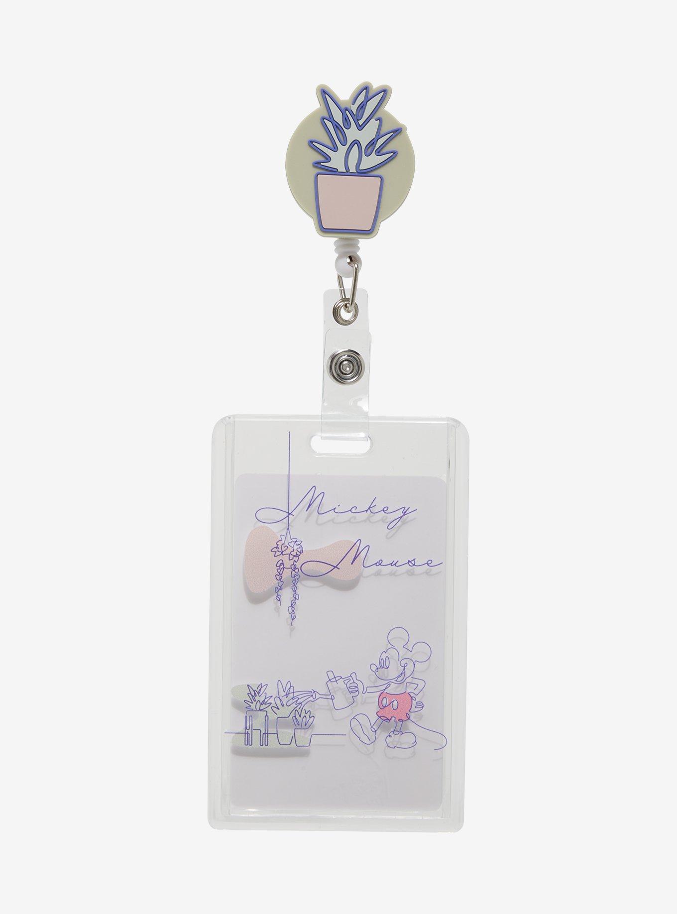 Disney Mickey Mouse Succulent Retractable Lanyard — BoxLunch Exclusive, , alternate