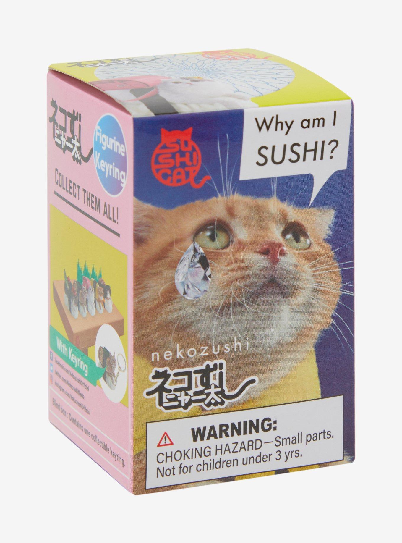 Sushi Cat Clever Idiots Nekozushi Keychain - Blind Box Includes 1 Of 5 Collectable Figurines - Authentic Japanese Design Collectable Figurines - (Version 2