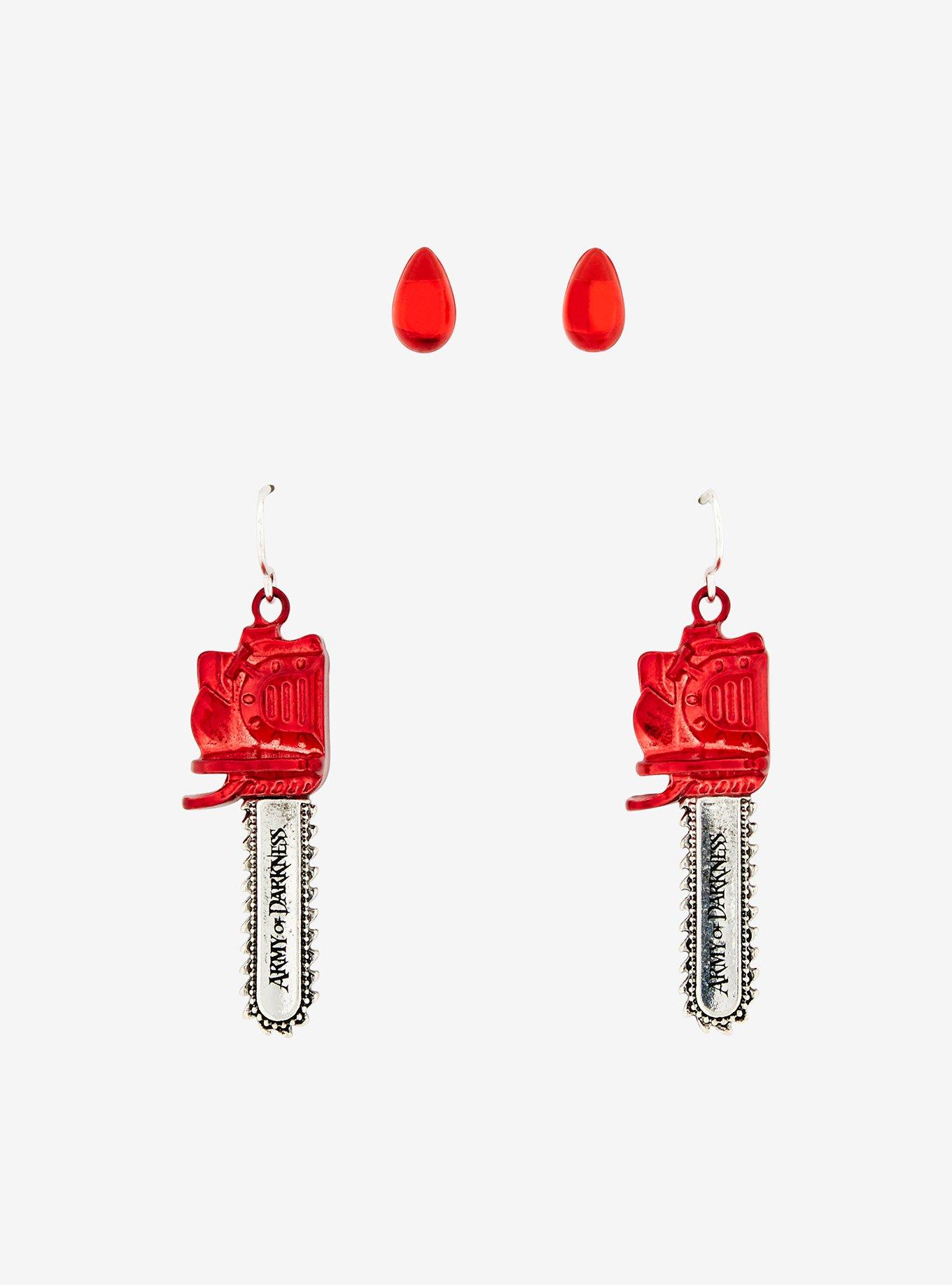 Army Of Darkness Ash Chainsaw Earring Set, , alternate