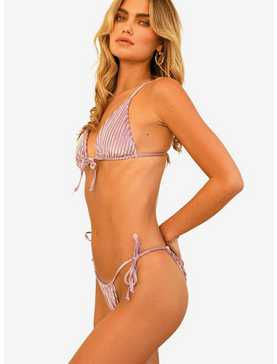 Dippin' Daisy's Cove Tie Front Triangle Swim Top Ultraviolet, , hi-res