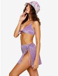 Dippin' Daisy's Aglow Adjustable Side Tie Swim Cover-Up Skirt Ultraviolet, PURPLE, alternate
