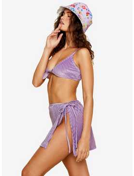 Dippin' Daisy's Aglow Adjustable Side Tie Swim Cover-Up Skirt Ultraviolet, , hi-res