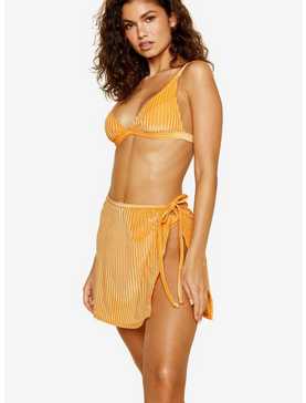 Dippin' Daisy's Aglow Adjustable Side Tie Swim Cover-Up Skirt Golden Hour, , hi-res