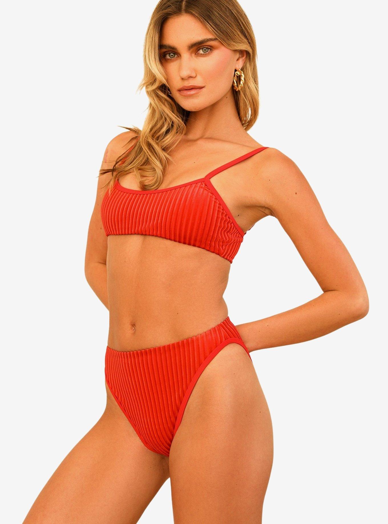 Dippin' Daisy's Brink Scoop Neck Swim Top Wild Cherry, , hi-res