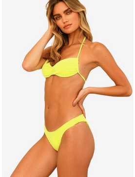 Dippin' Daisy's Christina Tie Bandeau Swim Top Neon Yellow, , hi-res
