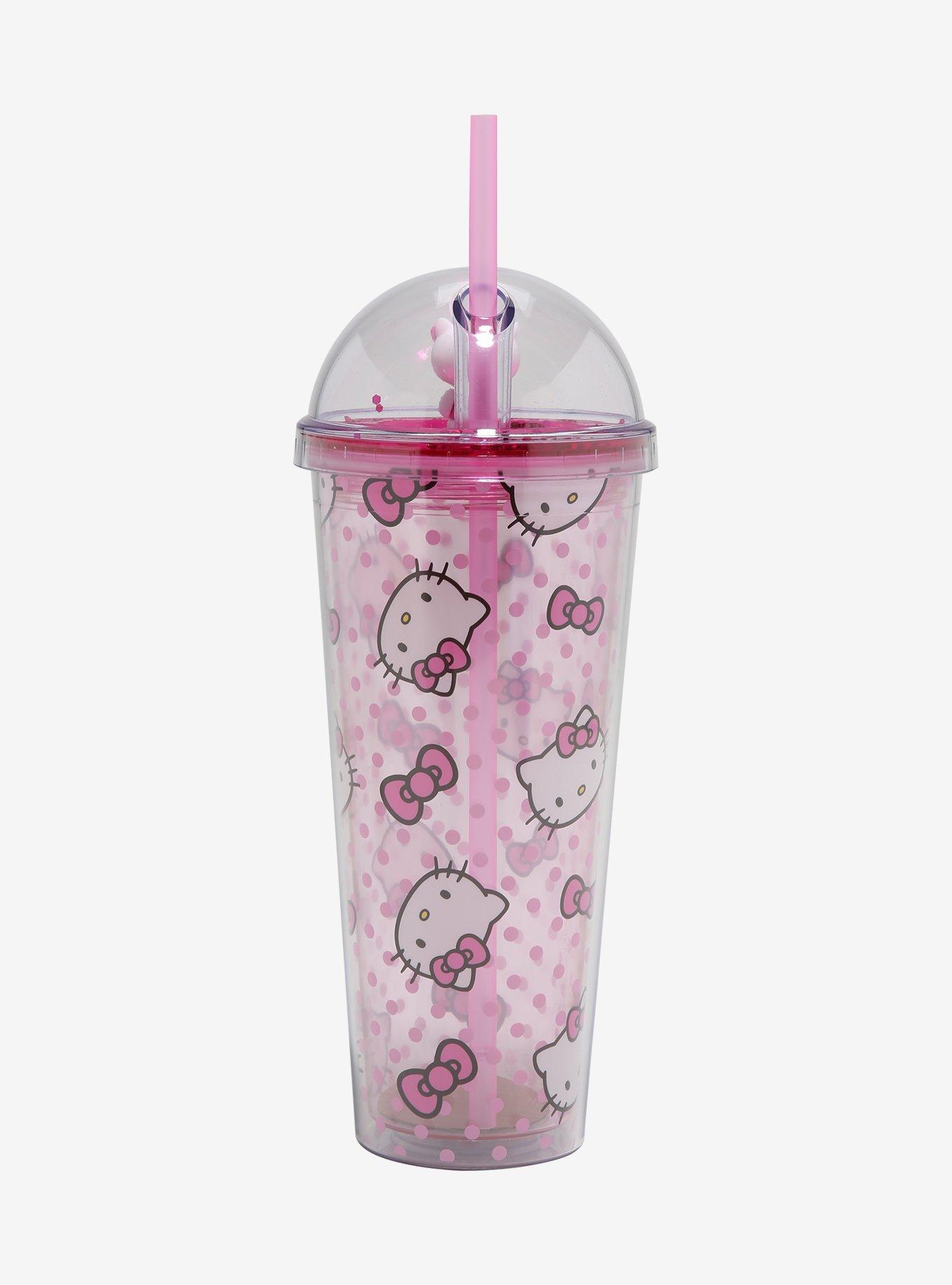 Hello Kitty Polka Dot Dome Acrylic Travel Cup, , hi-res