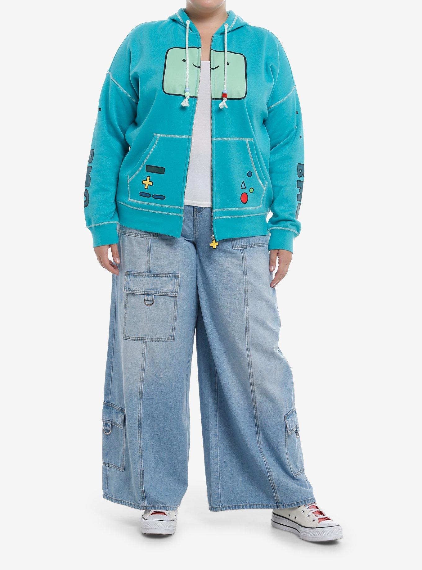 Adventure Time BMO Cosplay Girls Zip-Up Hoodie Plus Size, MULTI, alternate