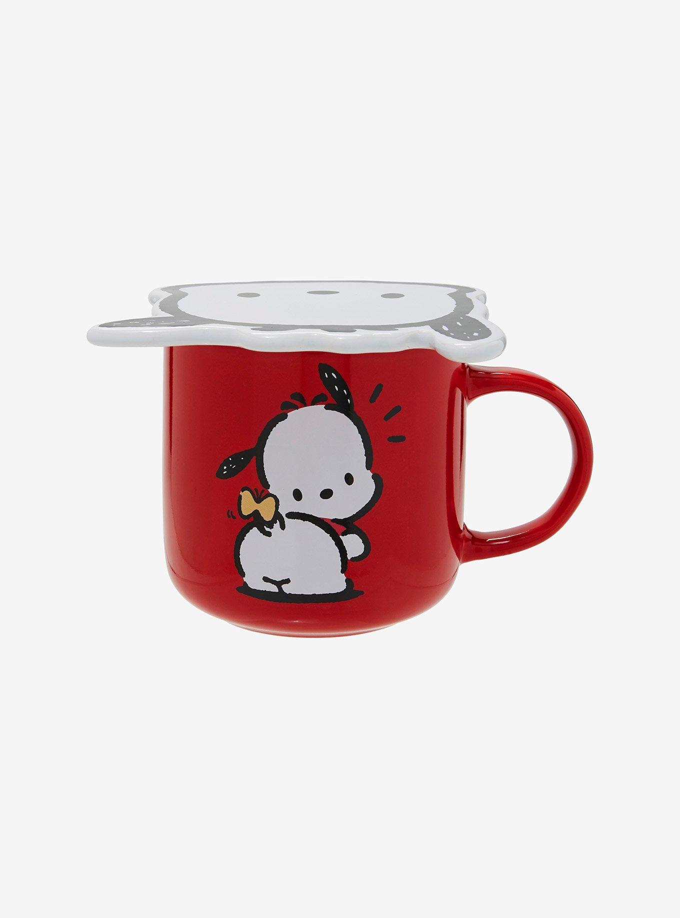 Pochacco Red Mug With Lid, , hi-res