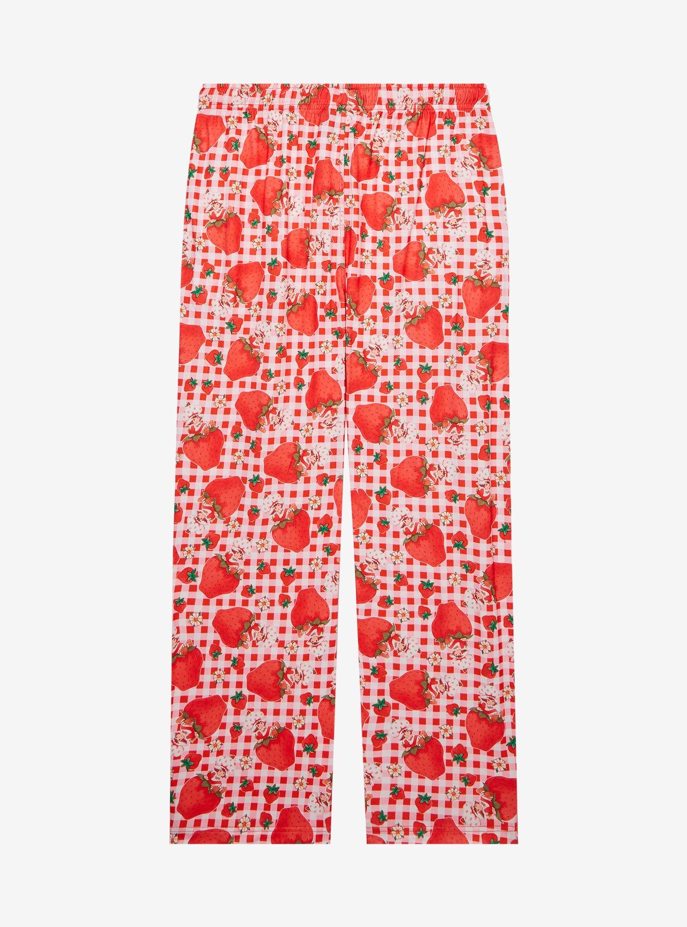 Strawberry Shortcake Berry Gingham Allover Print Sleep Pants — BoxLunch Exclusive, , hi-res