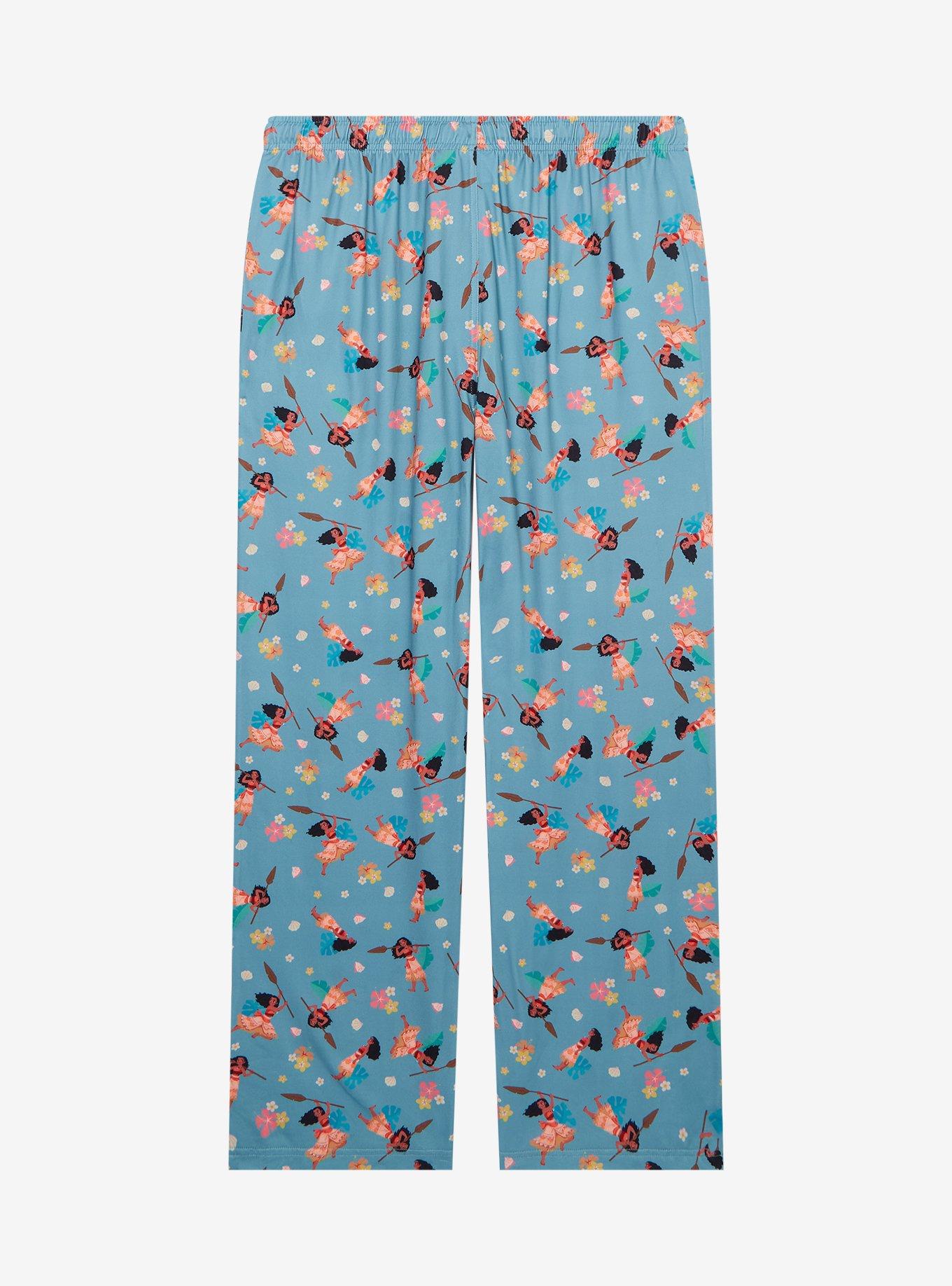 Disney Moana Paddle Floral Allover Print Sleep Pants — BoxLunch Exclusive, , alternate