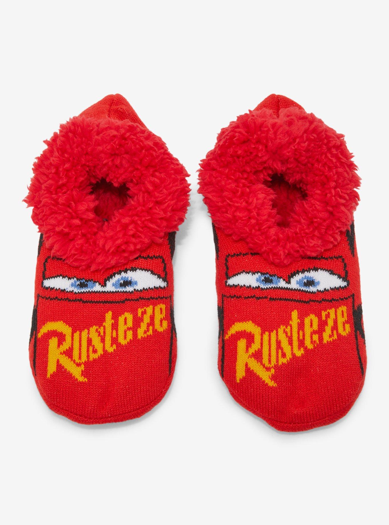 Disney Pixar Cars Lightning McQueen Slipper Socks - BoxLunch Exclusive, , hi-res