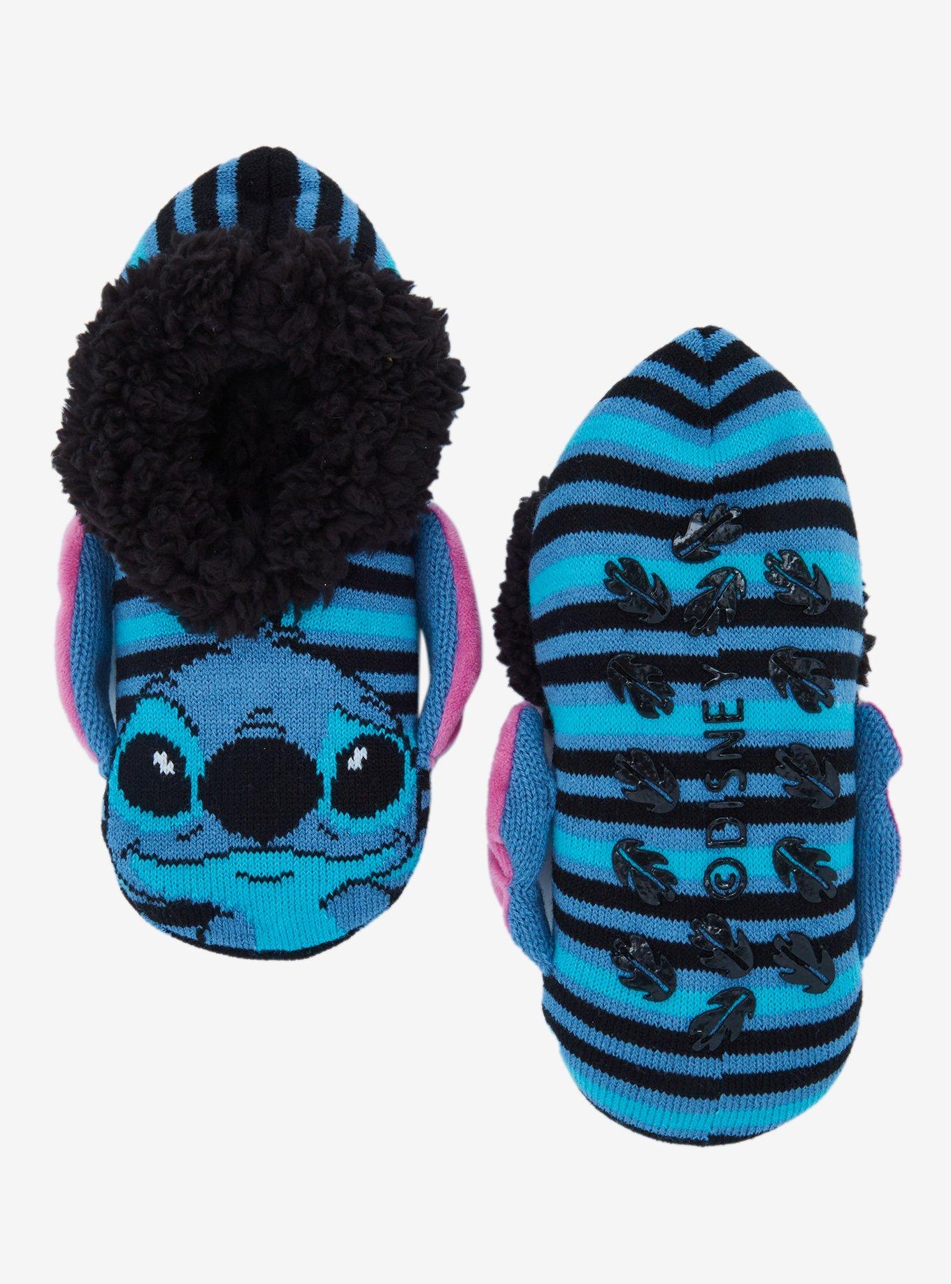 Disney Lilo & Stitch Striped Stitch Slipper Socks - BoxLunch Exclusive, , alternate