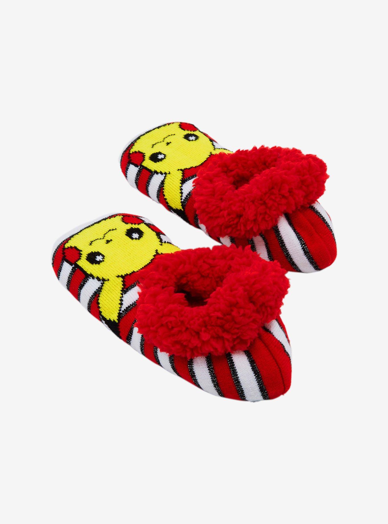 Pokémon Pikachu Striped Slipper Socks - BoxLunch Exclusive, , alternate