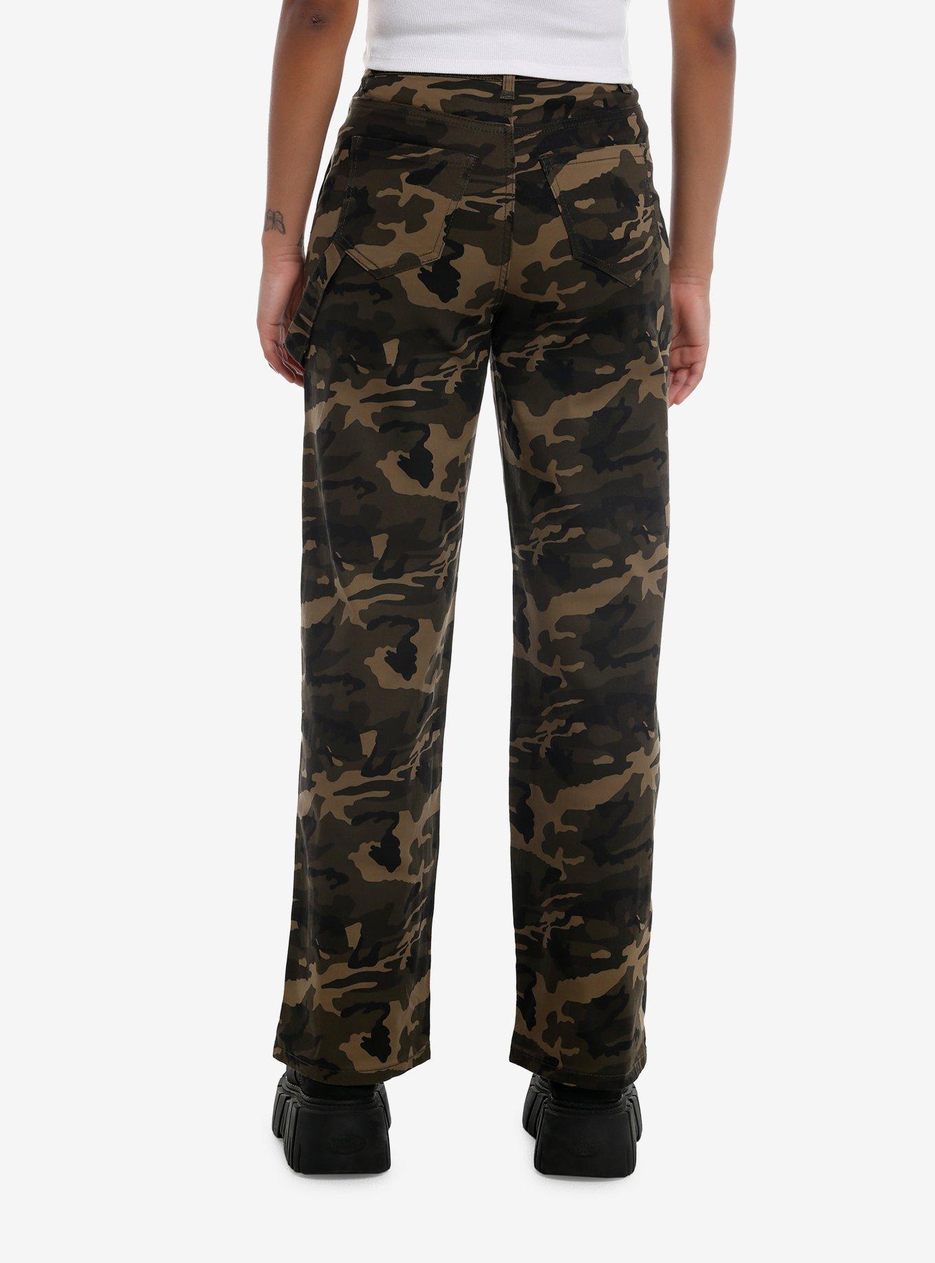 Green Camouflage Cargo Pants, , hi-res