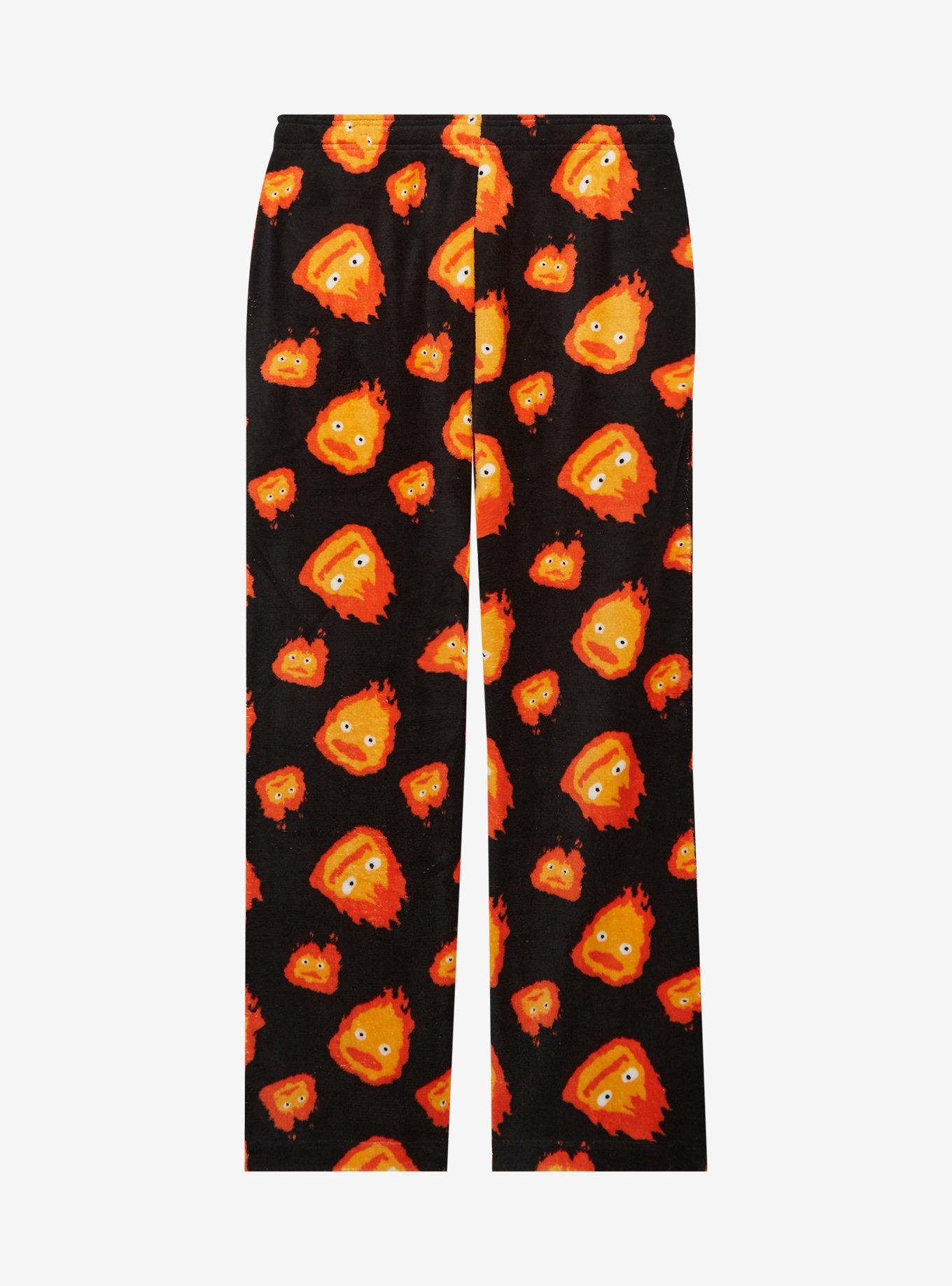 Studio Ghibli Howl's Moving Castle Calcifer Allover Print Sleep Pants &mdash; BoxLunch Exclusive, , hi-res