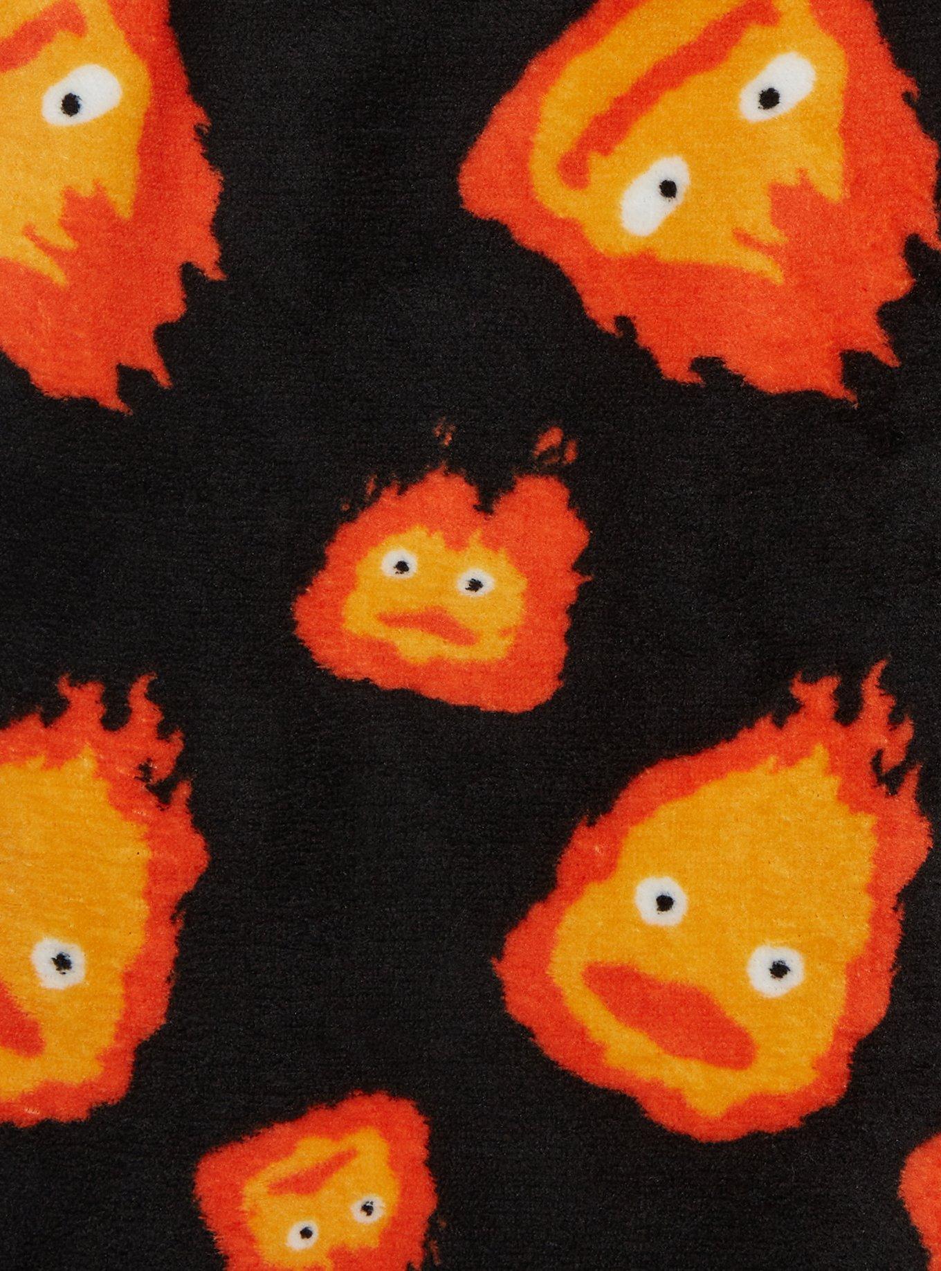 Studio Ghibli Howl's Moving Castle Calcifer Allover Print Sleep Pants &mdash; BoxLunch Exclusive, BLACK, alternate