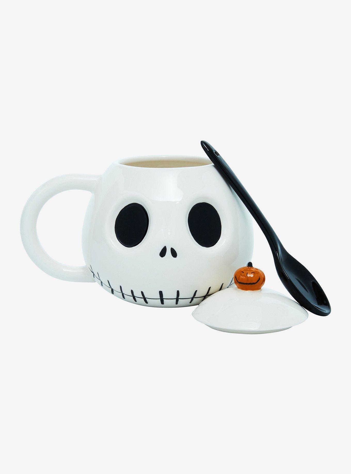 The Nightmare Before Christmas Jack Skellington Head Lidded Mug With Spoon, , alternate