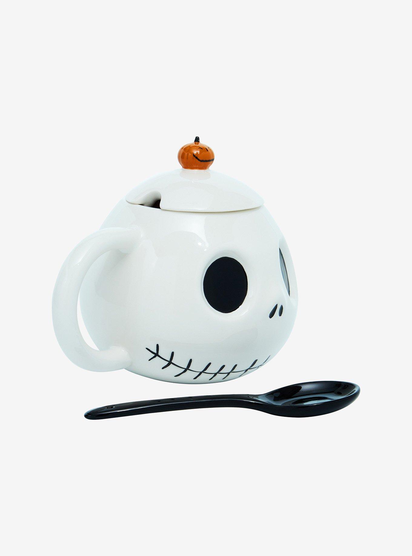 The Nightmare Before Christmas Jack Skellington Head Lidded Mug With Spoon, , alternate
