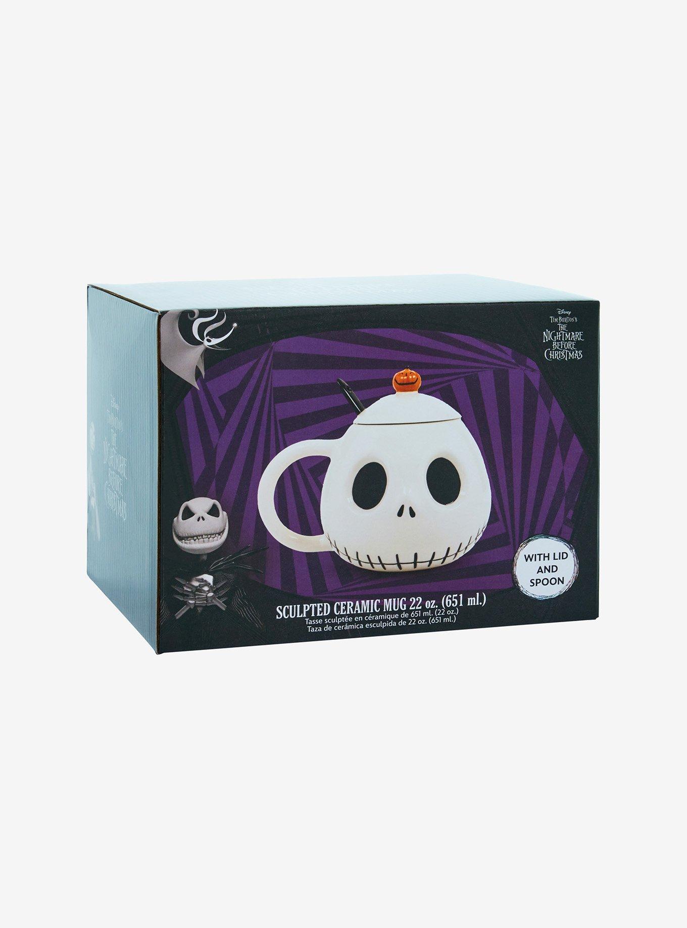 The Nightmare Before Christmas Jack Skellington Head Lidded Mug With Spoon, , alternate