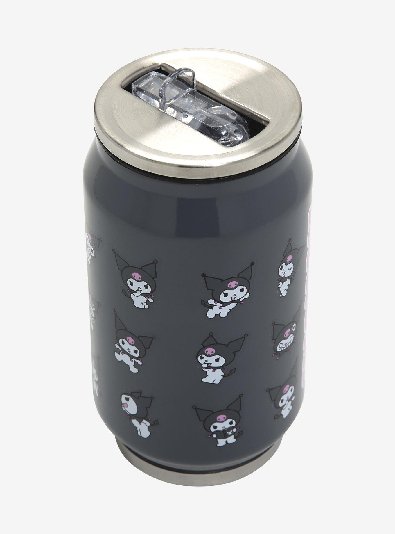 Kuromi Poses Soda Can Water Bottle, , alternate