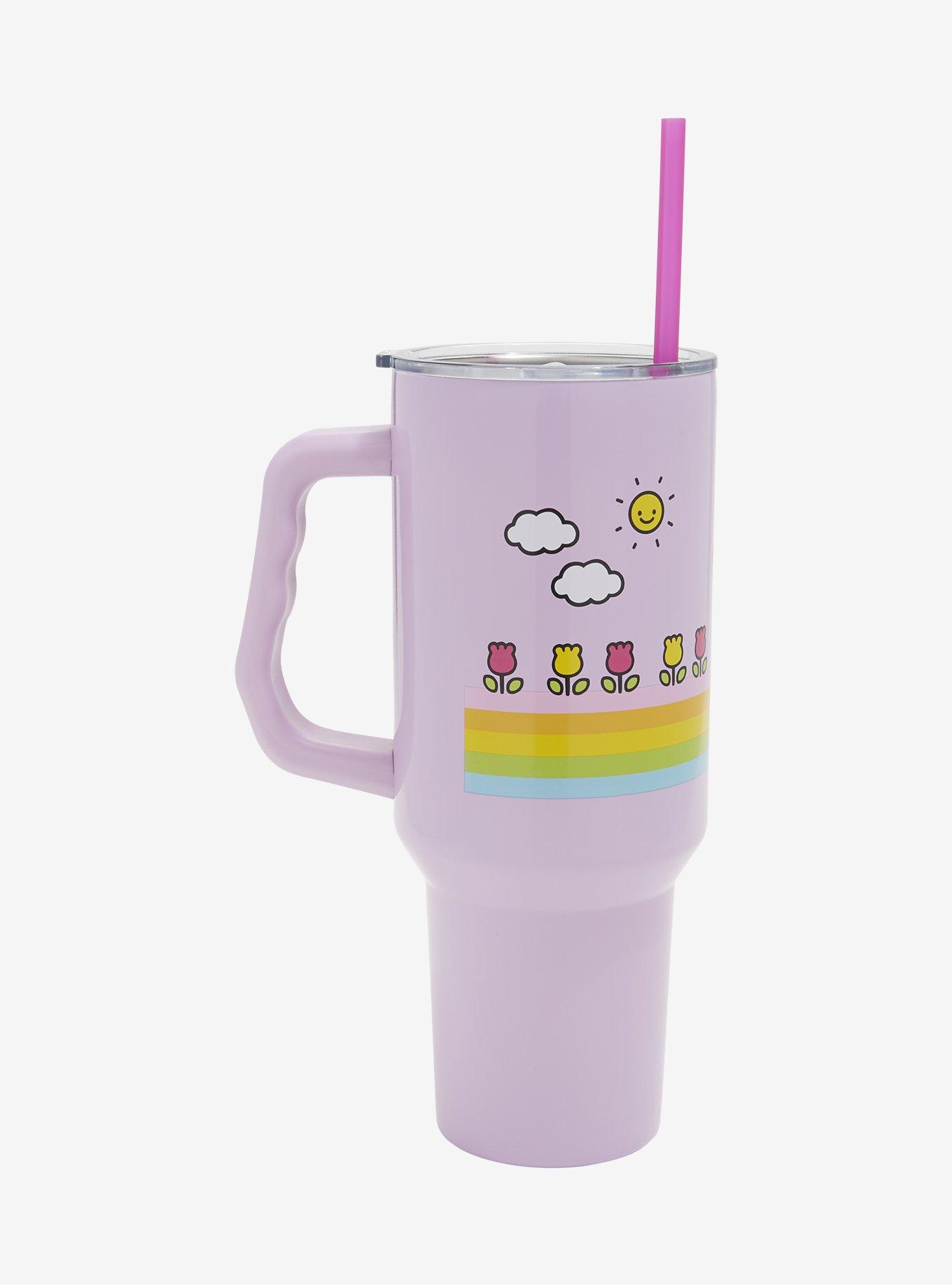 Hello Kitty Rainbow Stripe Stainless Steel Travel Cup, , hi-res