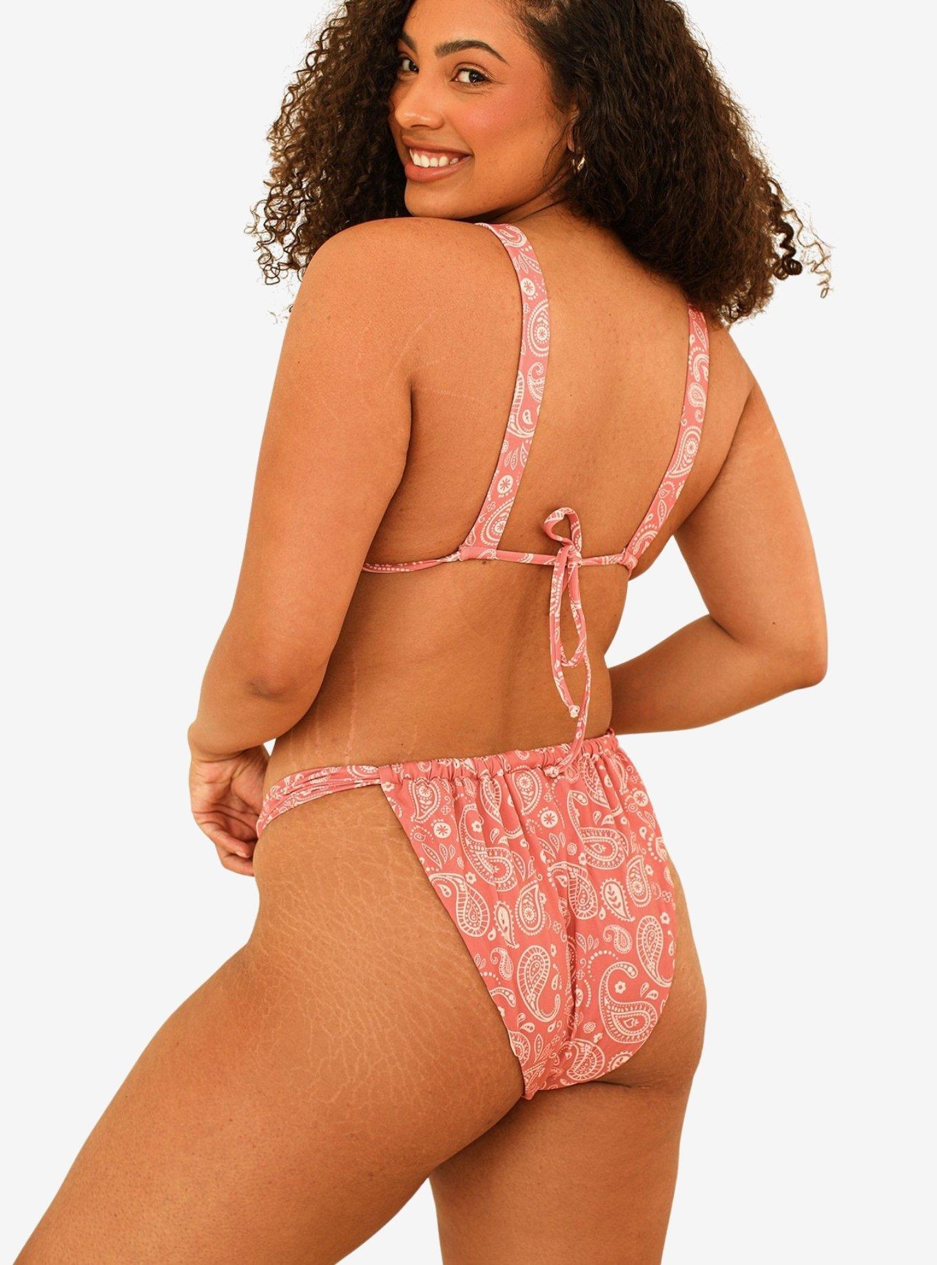 Dippin' Daisy's Bisou Cheeky Swim Bottom Pink Paisley, PAISLEY, alternate