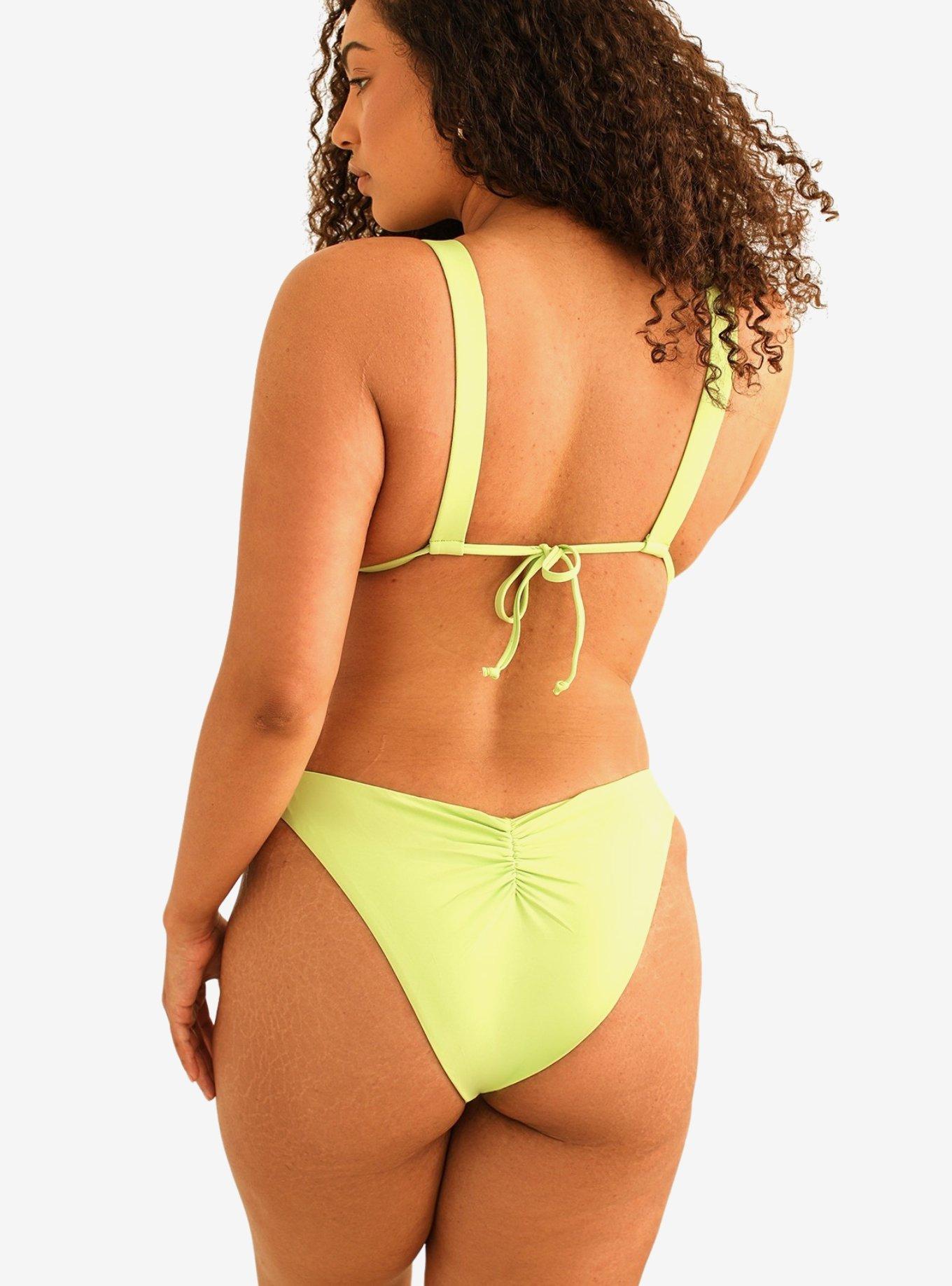 Dippin' Daisy's Descanso Tie Triangle Swim Top Green Tea, GREEN, alternate