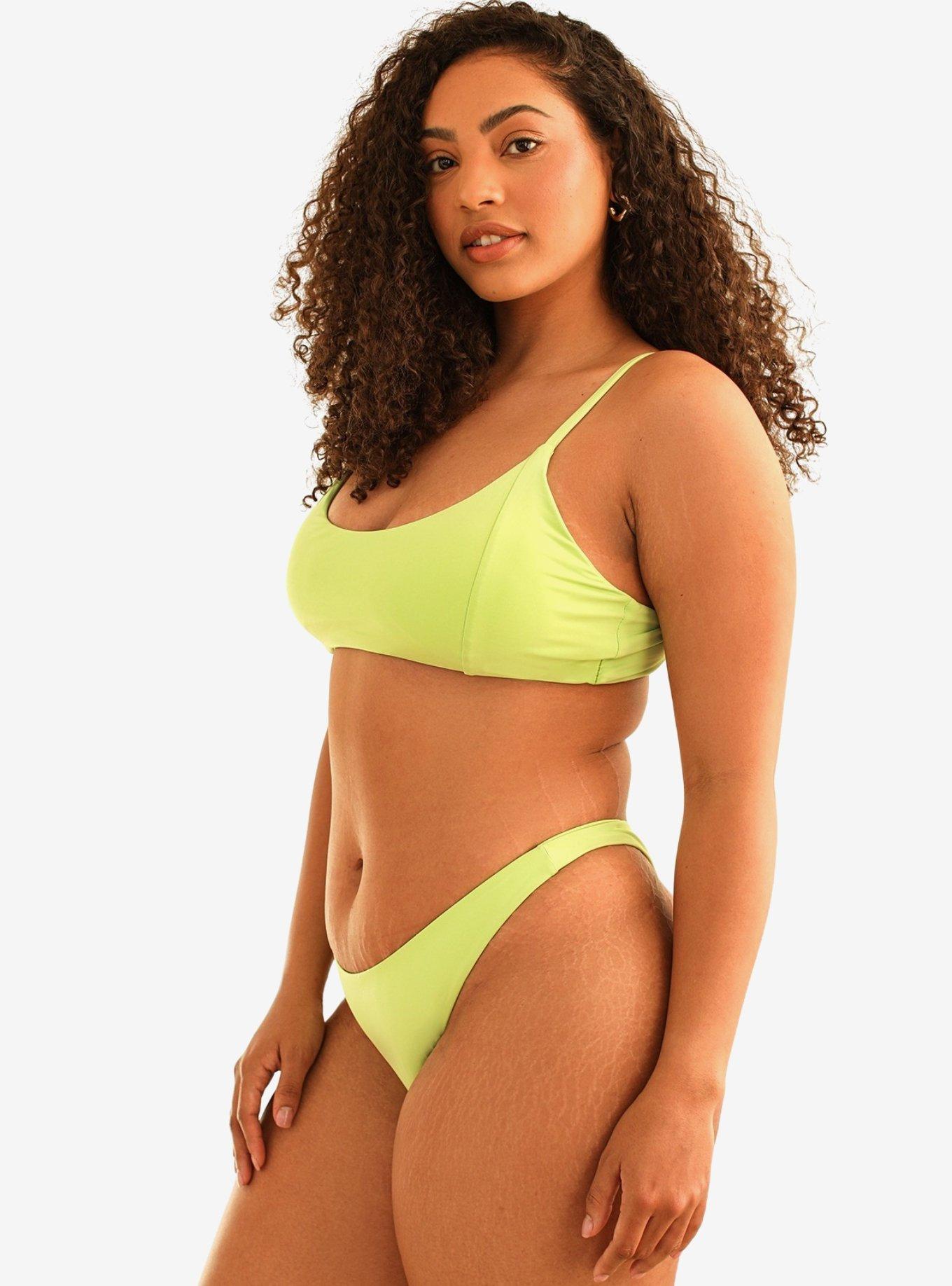 Dippin' Daisy's Seaport High Cut Thong Swim Bottom Green Tea, , hi-res