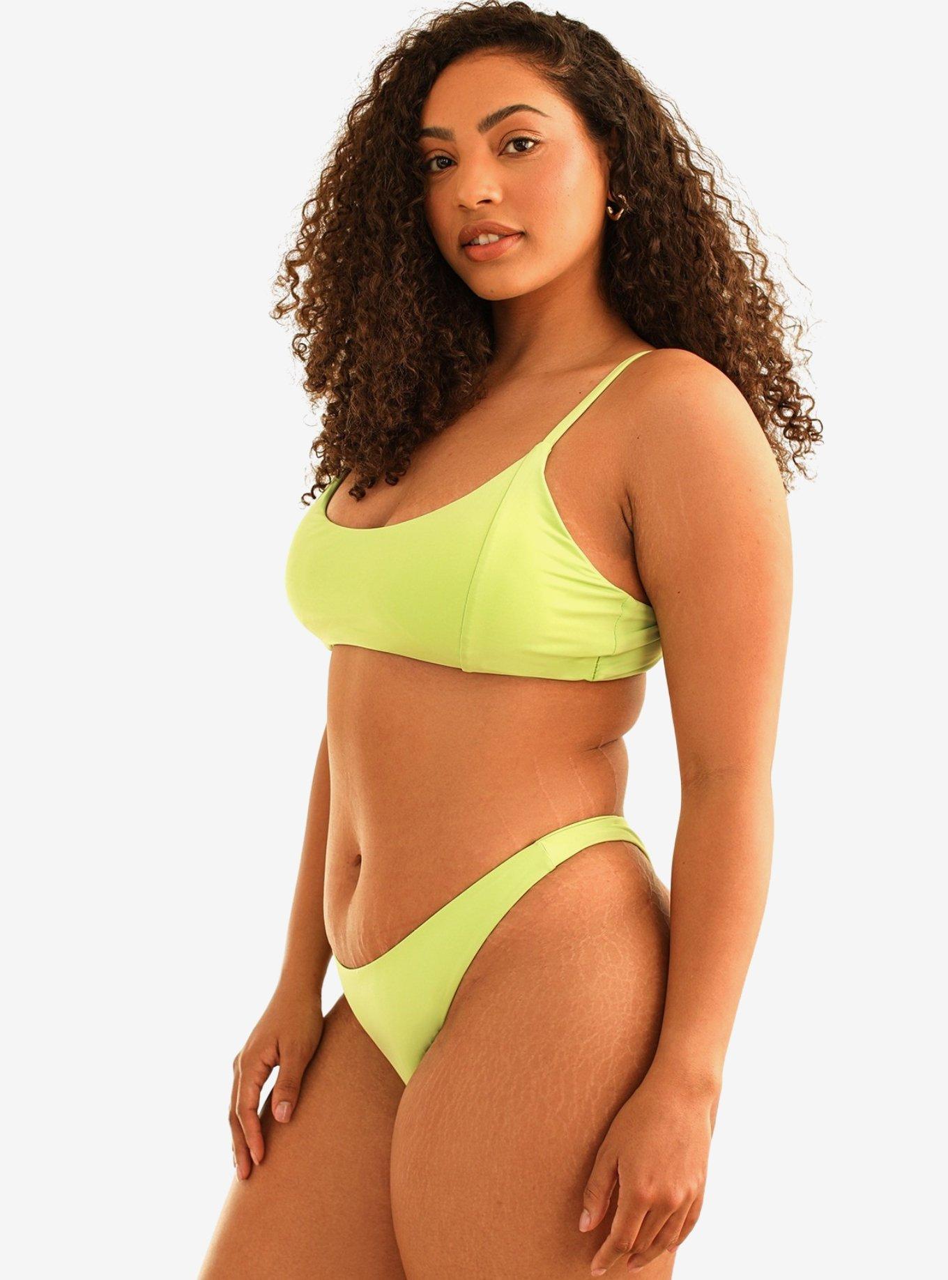 Dippin' Daisy's Seaport High Cut Thong Swim Bottom Green Tea, GREEN, alternate