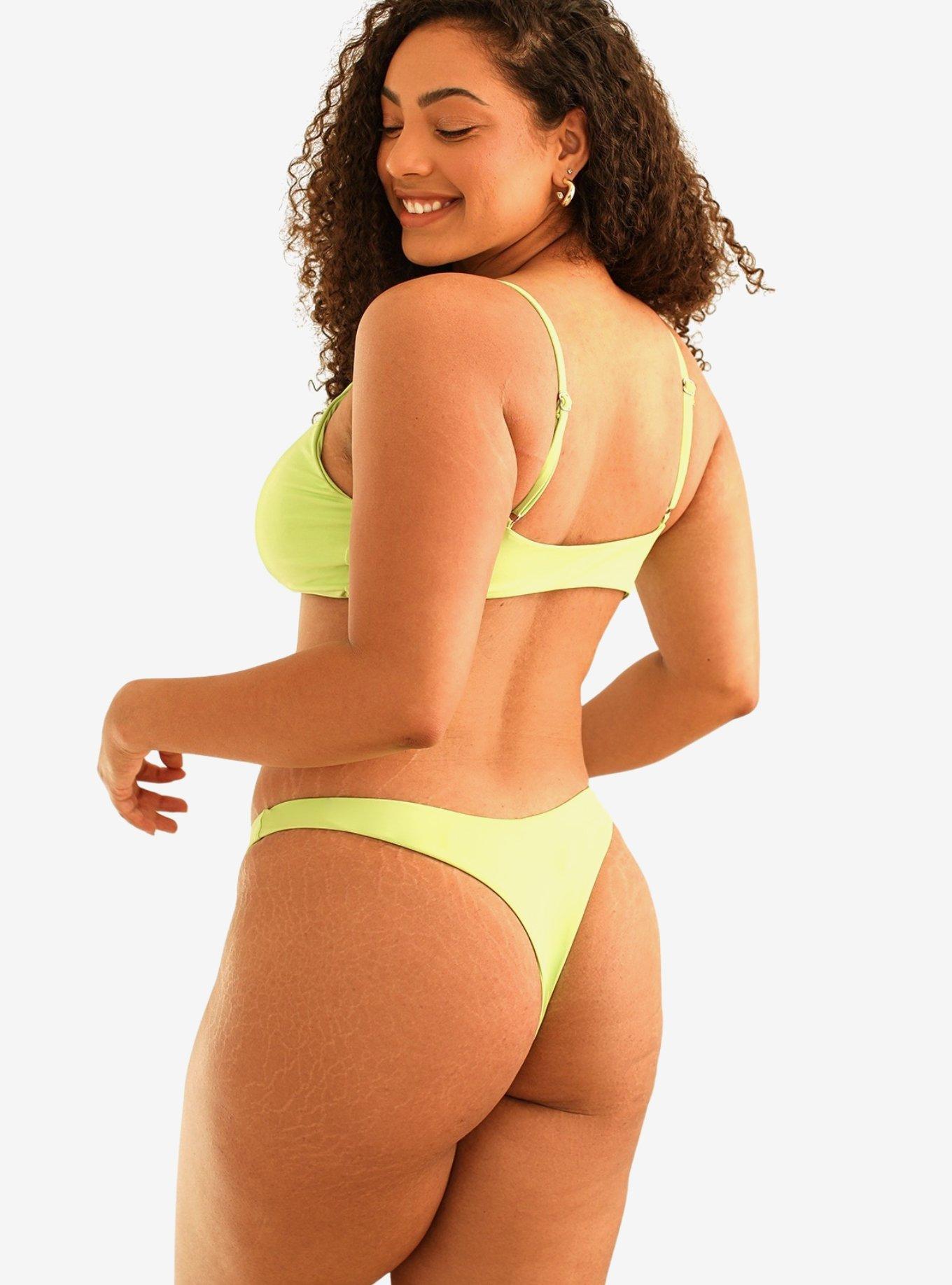 Dippin' Daisy's Seaport High Cut Thong Swim Bottom Green Tea, GREEN, alternate