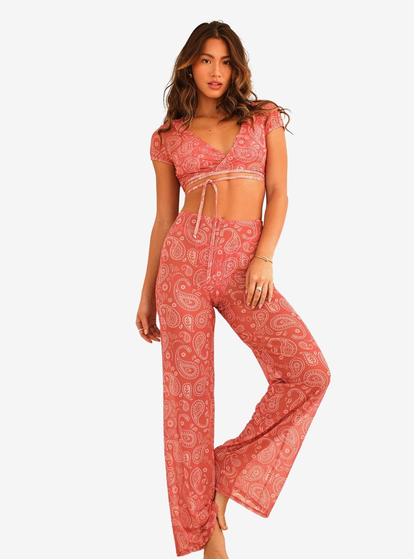 Dippin' Daisy's Cher Swim Cover-Up Top Pink Paisley, PAISLEY, alternate