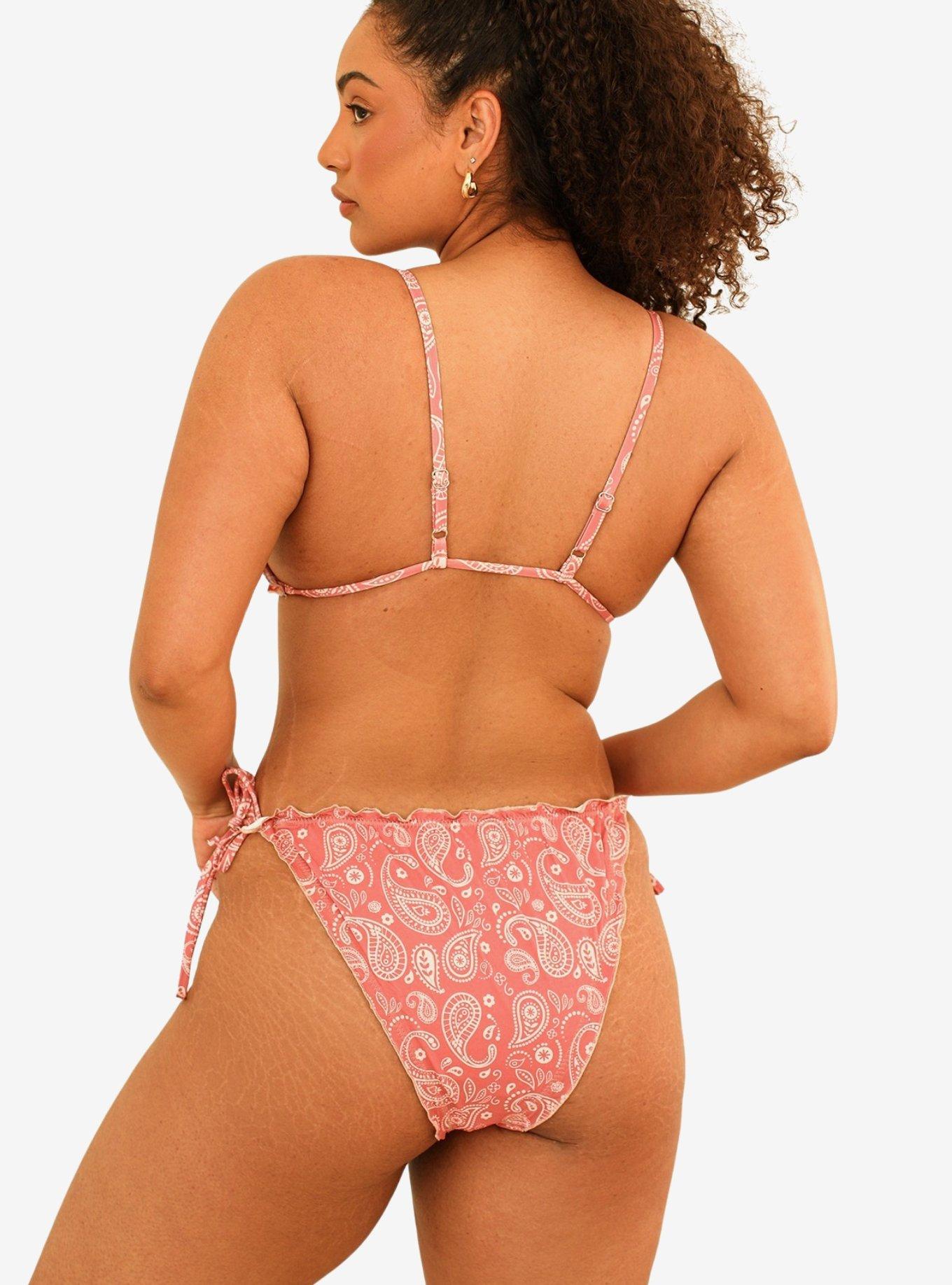 Dippin' Daisy's Love Affair Cheeky Swim Bottom Pink Paisley, PAISLEY, alternate