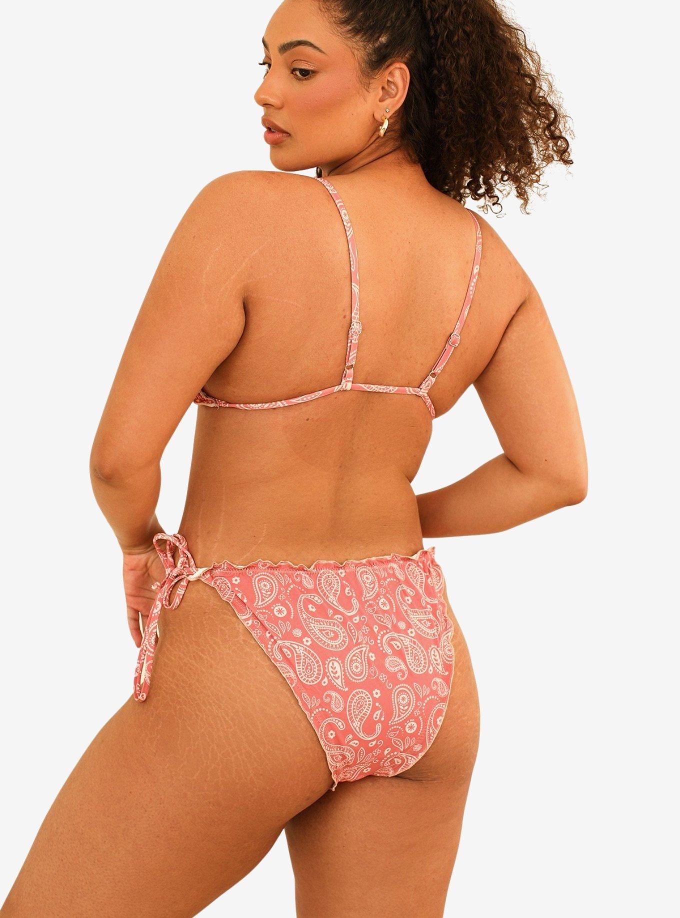 Dippin' Daisy's Bella Triangle Swim Top Pink Paisley, PAISLEY, alternate