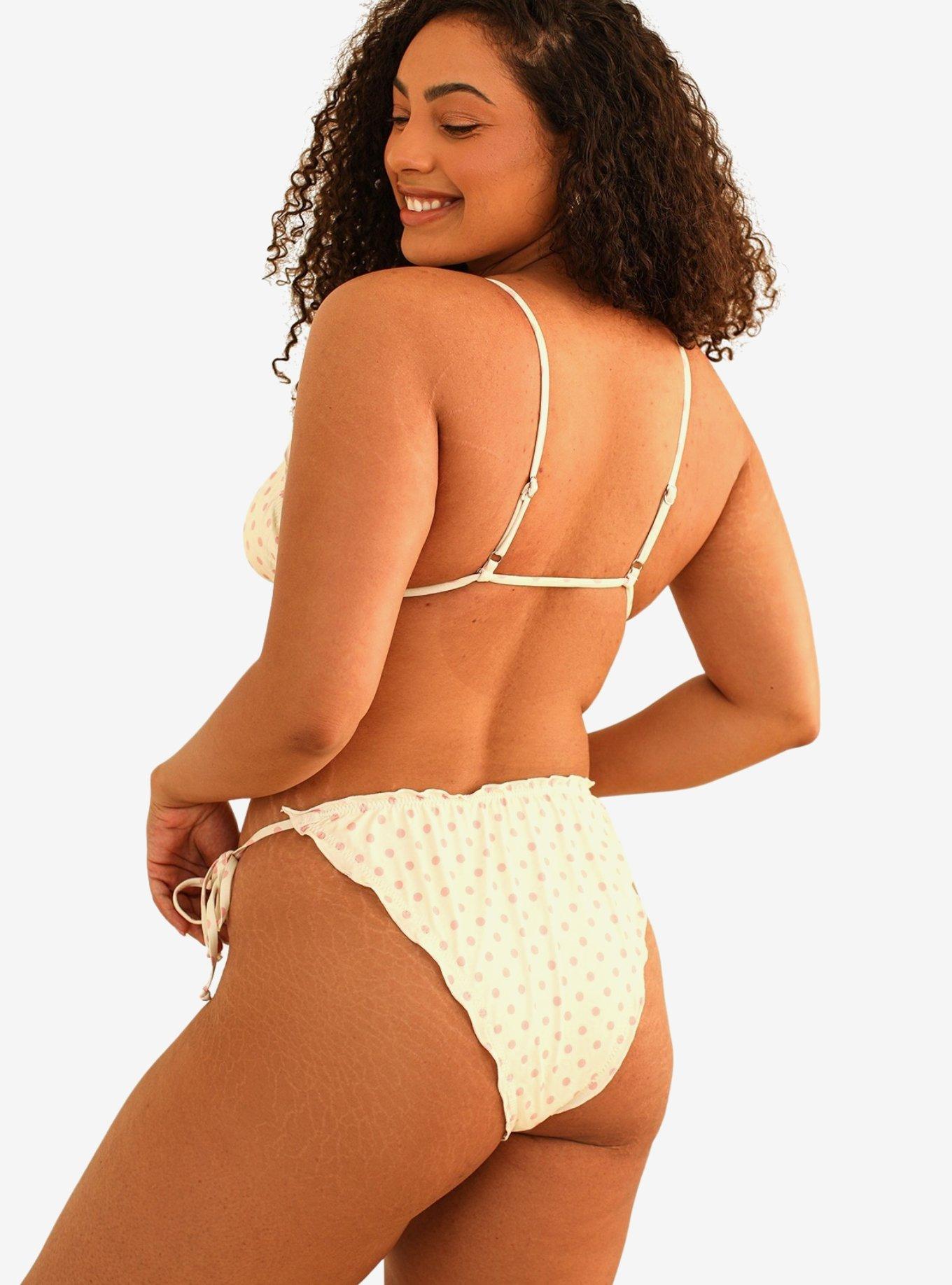 Dippin' Daisy's Bella Triangle Swim Top Dotted Pink, MULTI, alternate