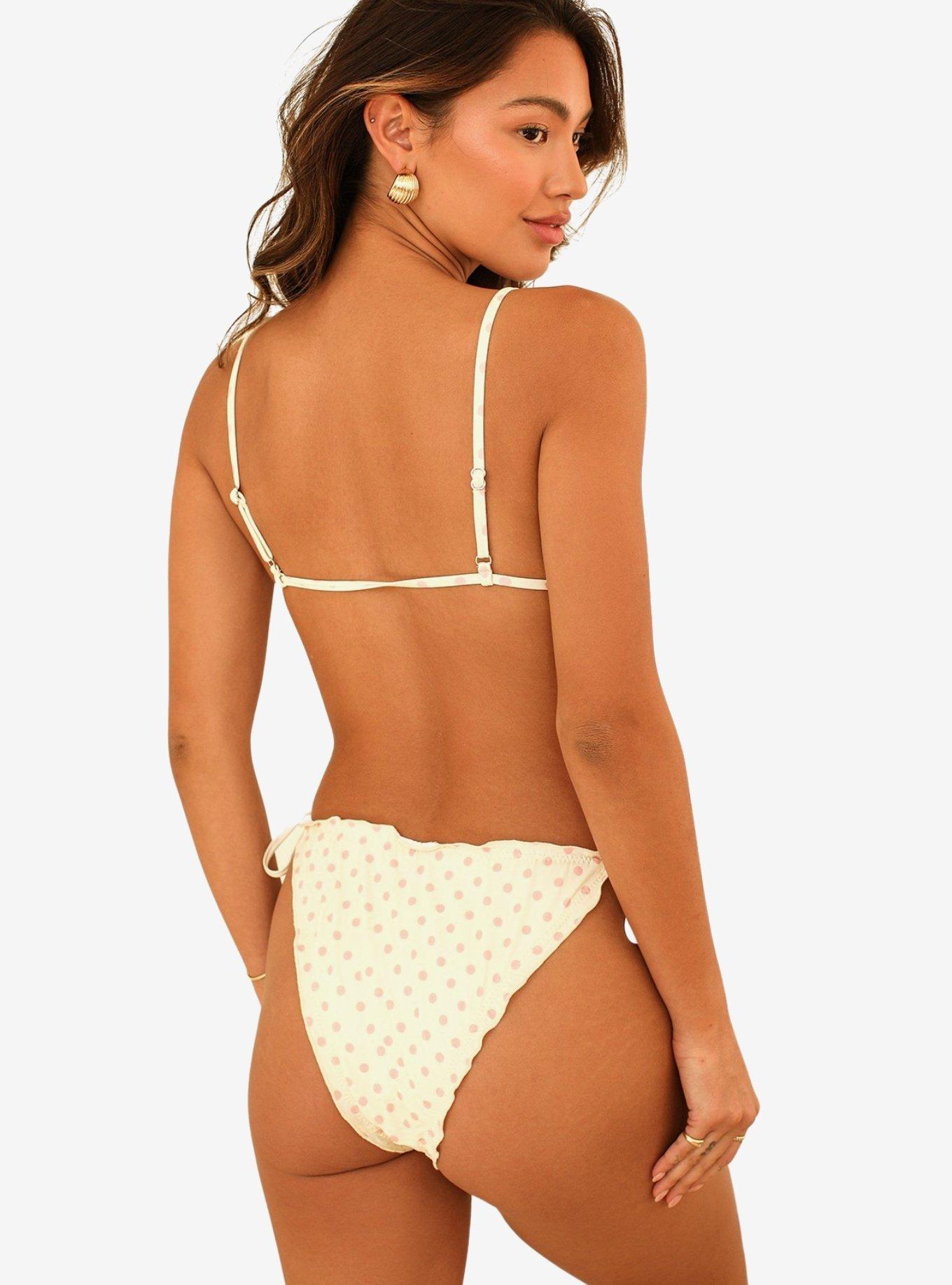 Dippin' Daisy's Bella Triangle Swim Top Dotted Pink, MULTI, alternate