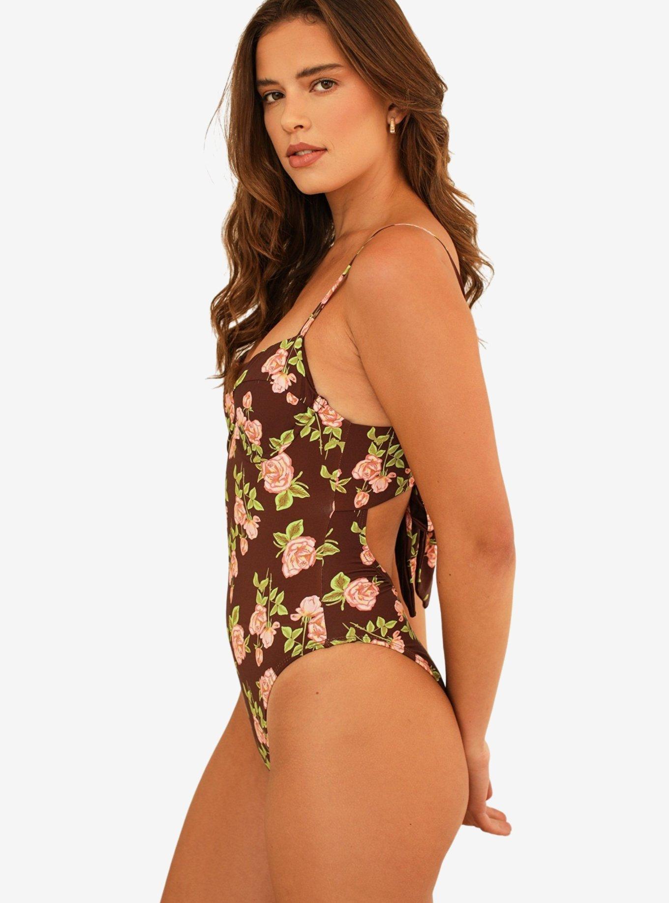 Dippin' Daisy's Saltwater Thigh High Cut Swim One Piece Rosebud, MULTI, alternate