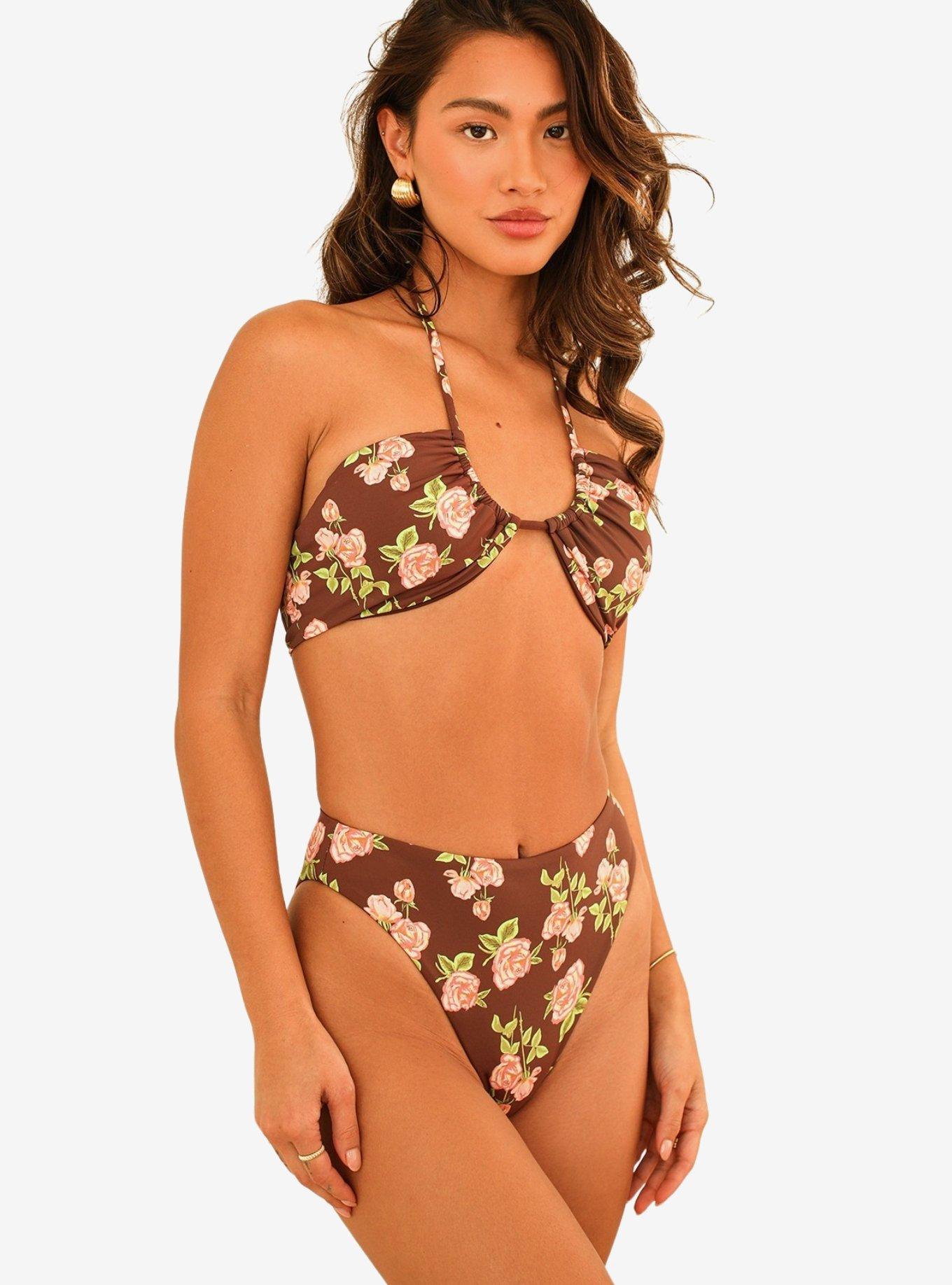 Dippin' Daisy's Seashore High Waist Cheeky Swim Bottom Rosebud, , hi-res