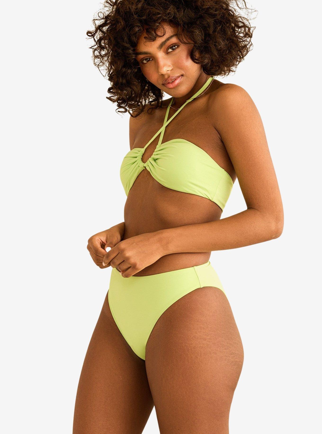 Dippin' Daisy's Amalfi String Tie Bandeau Swim Top Green Tea, , hi-res