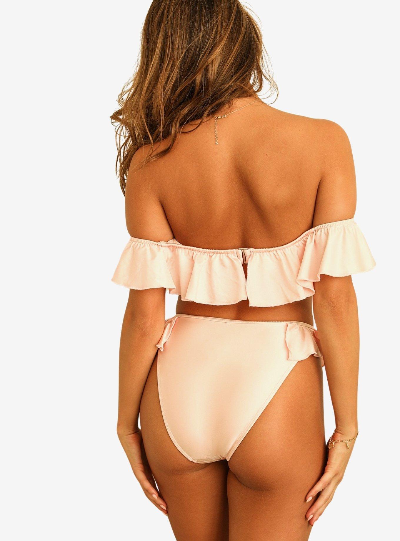 Dippin' Daisy's Poppi High Waisted Cheeky Swim Bottom Ballet Slipper, BALLET SLIPPER, alternate