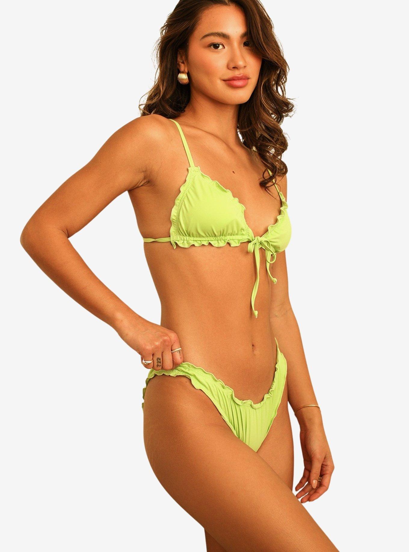 Dippin' Daisy's Bardot Cheeky Swim Bottom Green Tea, GREEN, alternate