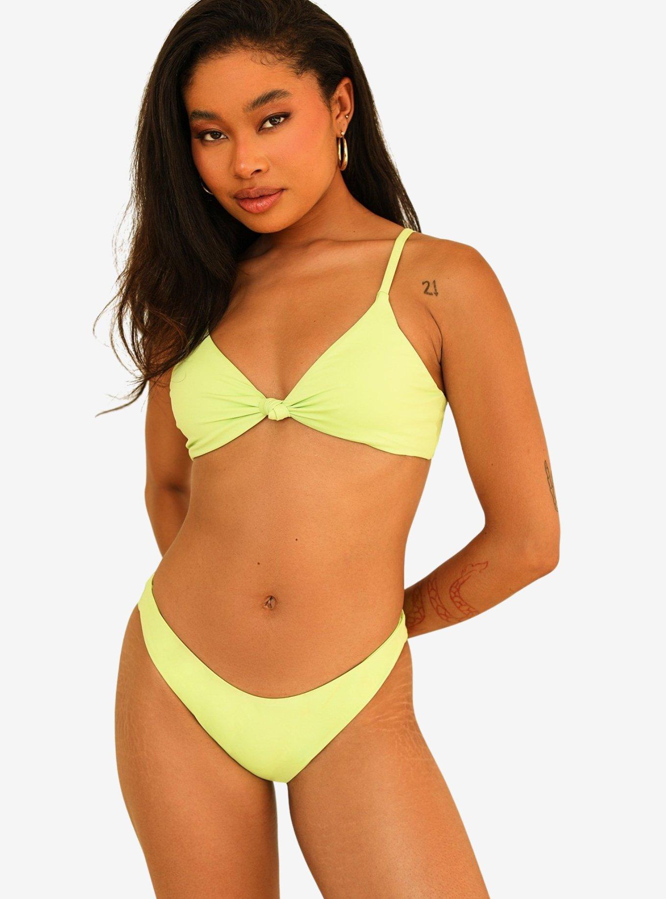 Dippin' Daisy's Palma Scrunch Back Cheeky Swim Bottom Green Tea, GREEN, alternate