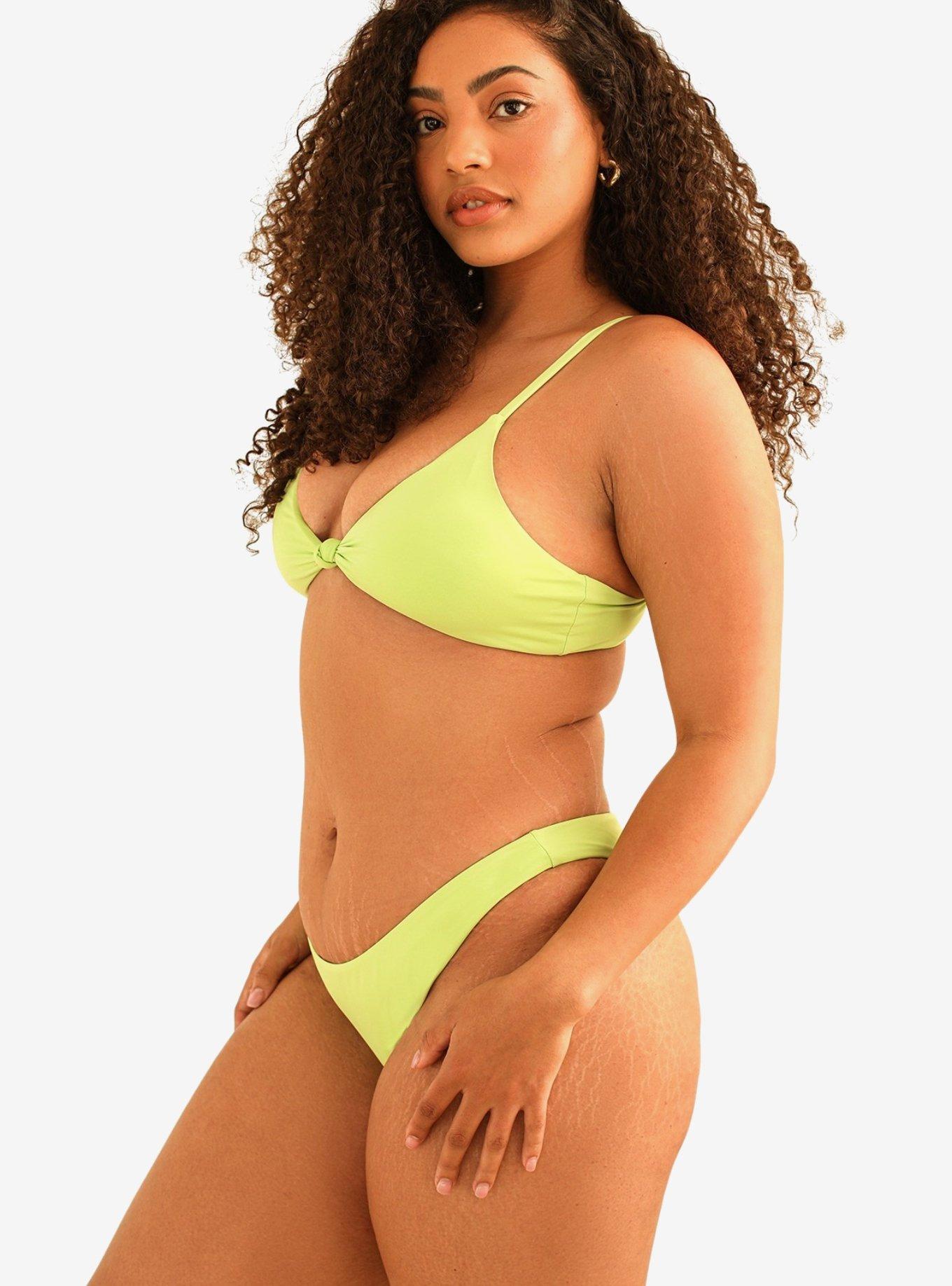 Dippin' Daisy's Zen Knotted Triangle Swim Top Green Tea, GREEN, alternate